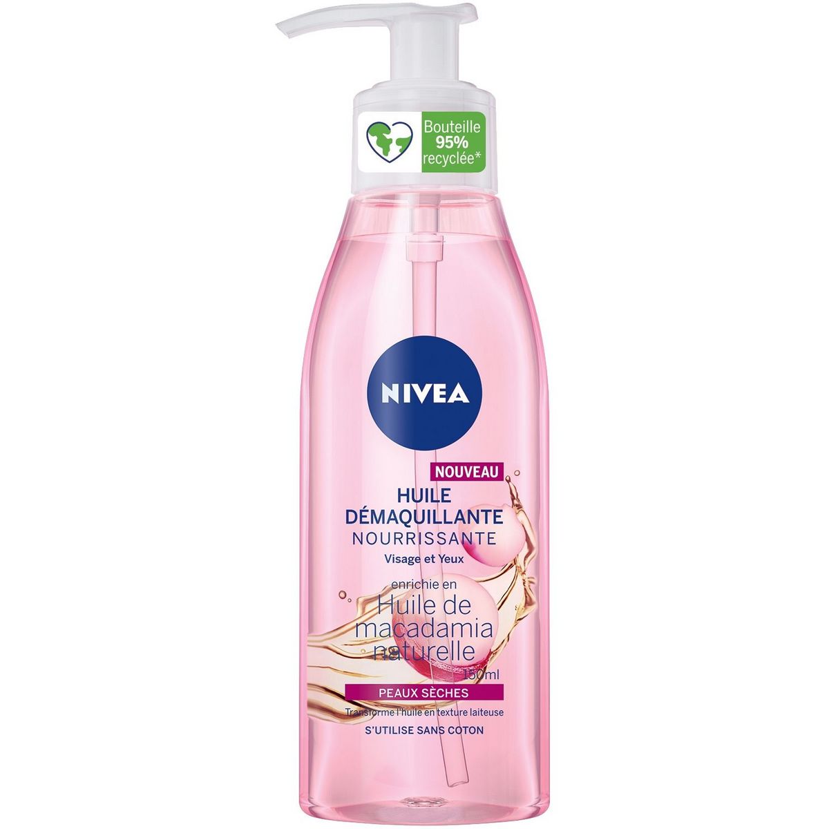 NIVEA Huile démaquillante nourrissante visage & yeux peaux sèches 150ml