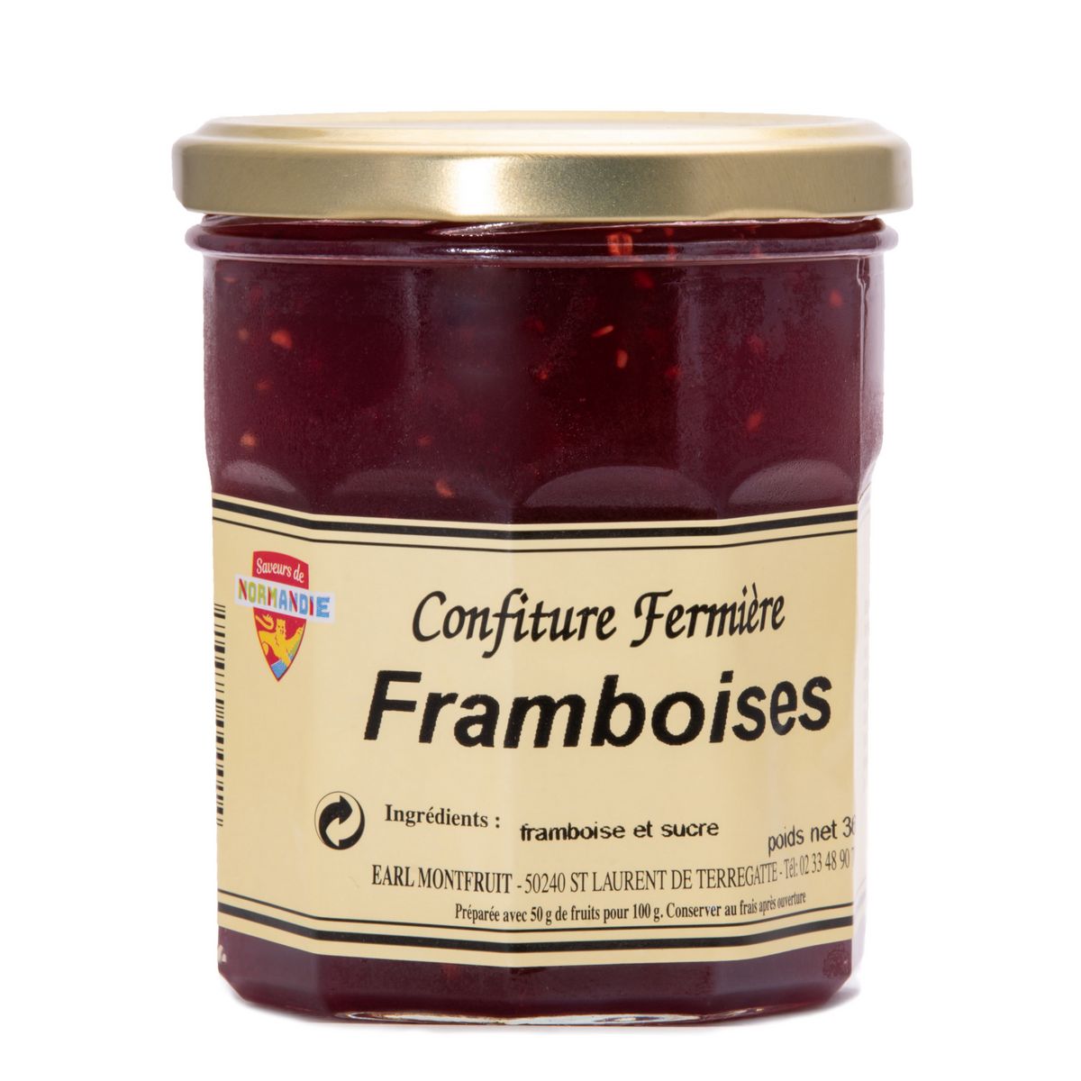 MONTFRUIT Confiture fermière à la framboise 360g