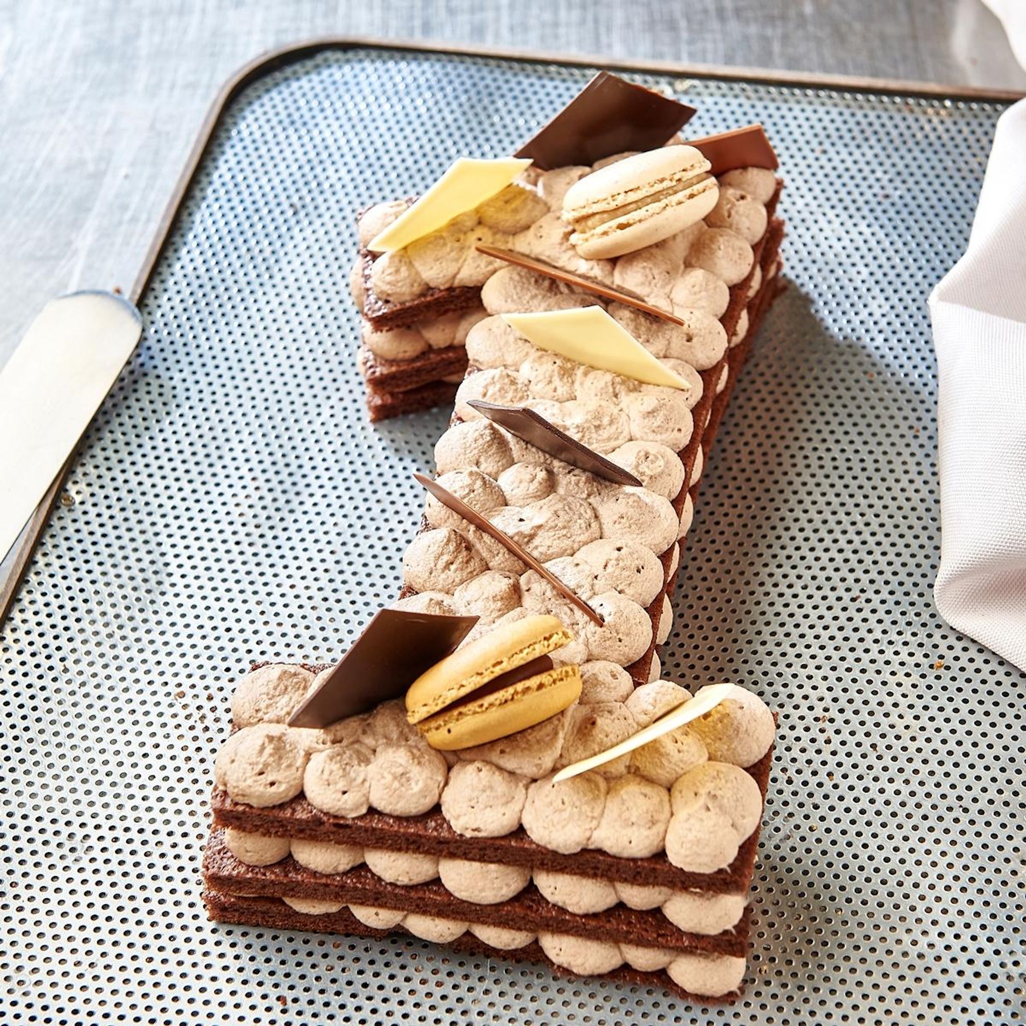 AUCHAN LE TRAITEUR Chiffre 1 Number cake chocolat 6 parts 550g