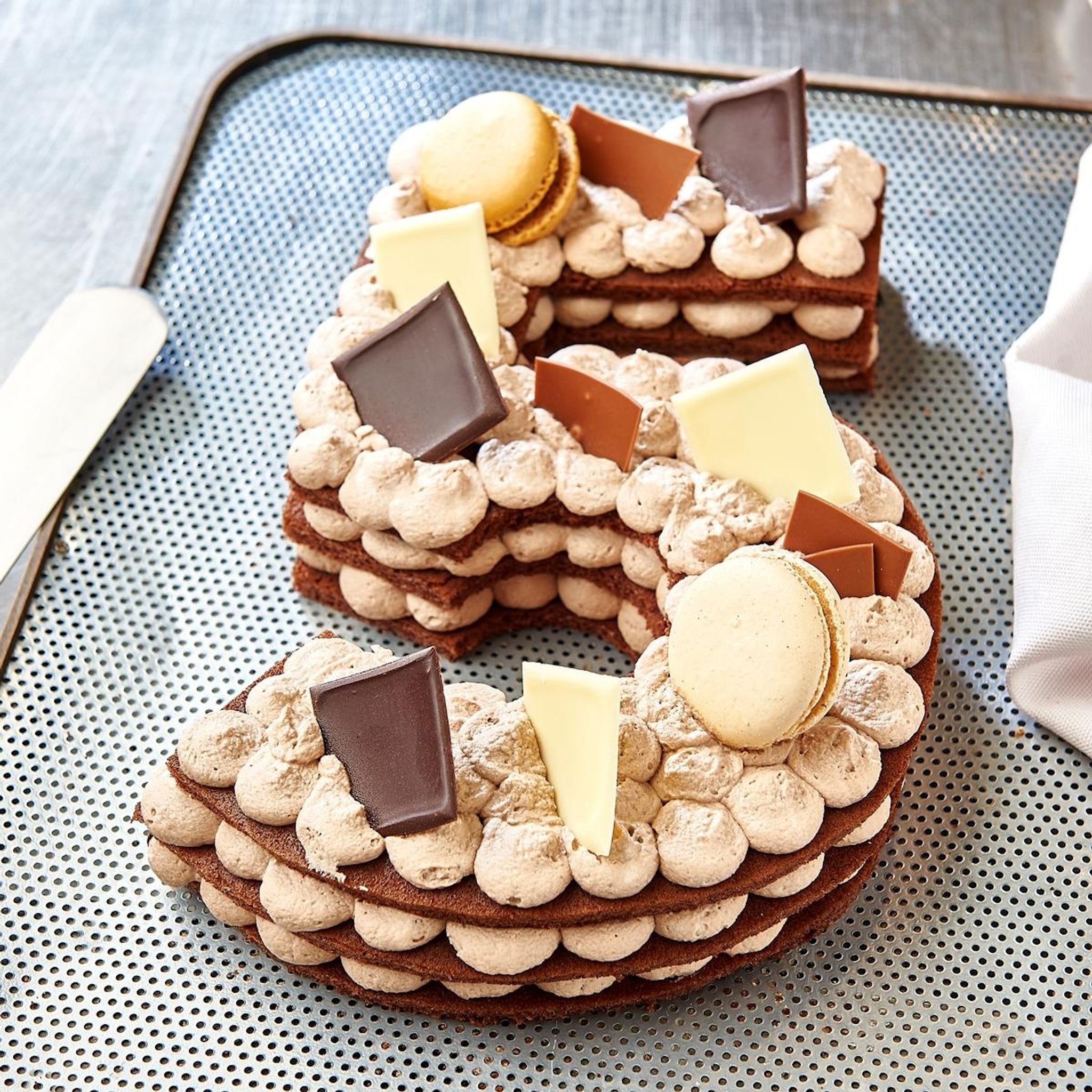 AUCHAN LE TRAITEUR Chiffre 5 Number cake chocolat 6 parts 550g