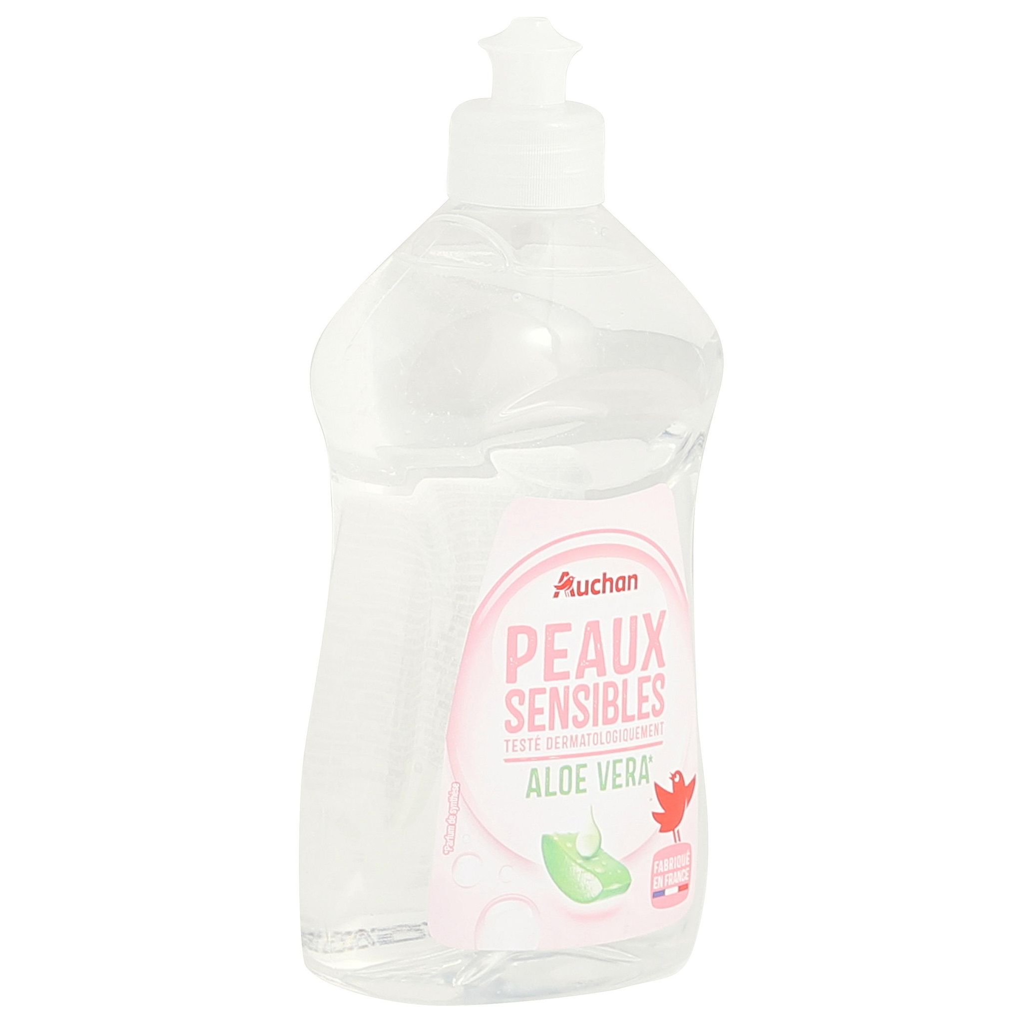 Voir la diapositive 2 : AUCHAN Liquide vaisselle balsam peaux sensibles 500ml