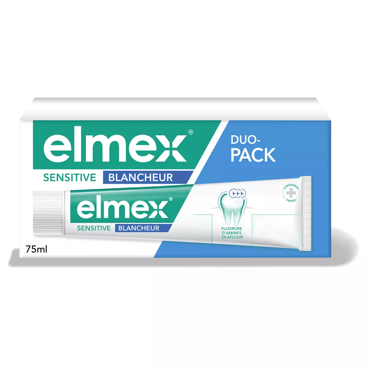 ELMEX Sensitive dentifrice blancheur  2 tubes 2x75ml