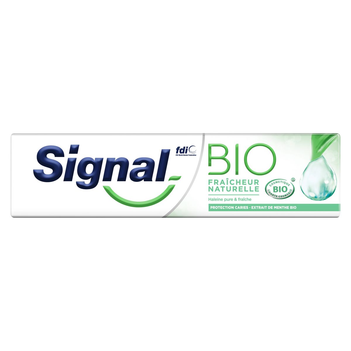 SIGNAL BIO Dentifrice fraicheur naturelle protection caries extrait de menthe 75ml