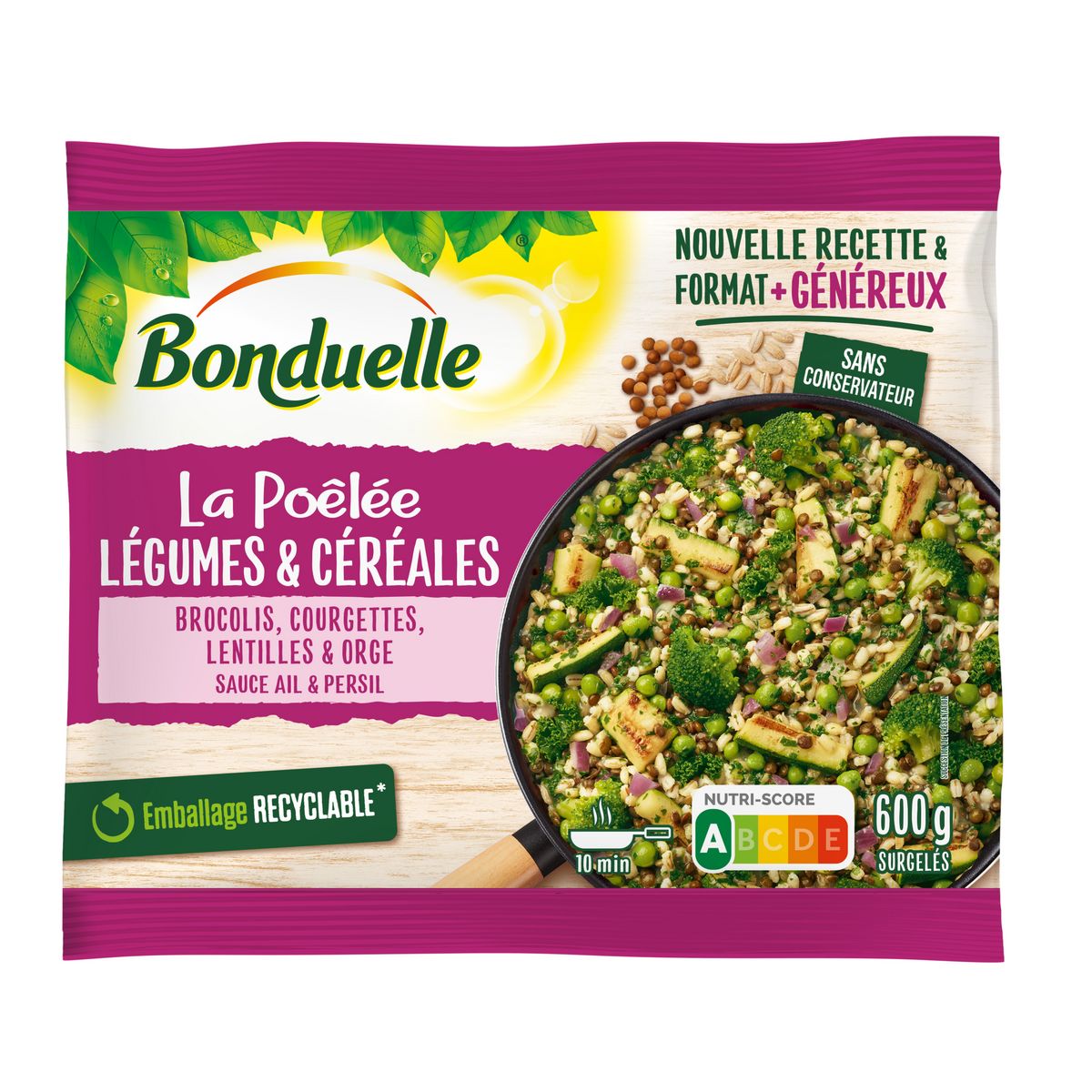 BONDUELLE Légumes et céréales cuisinés 5 portions 500g