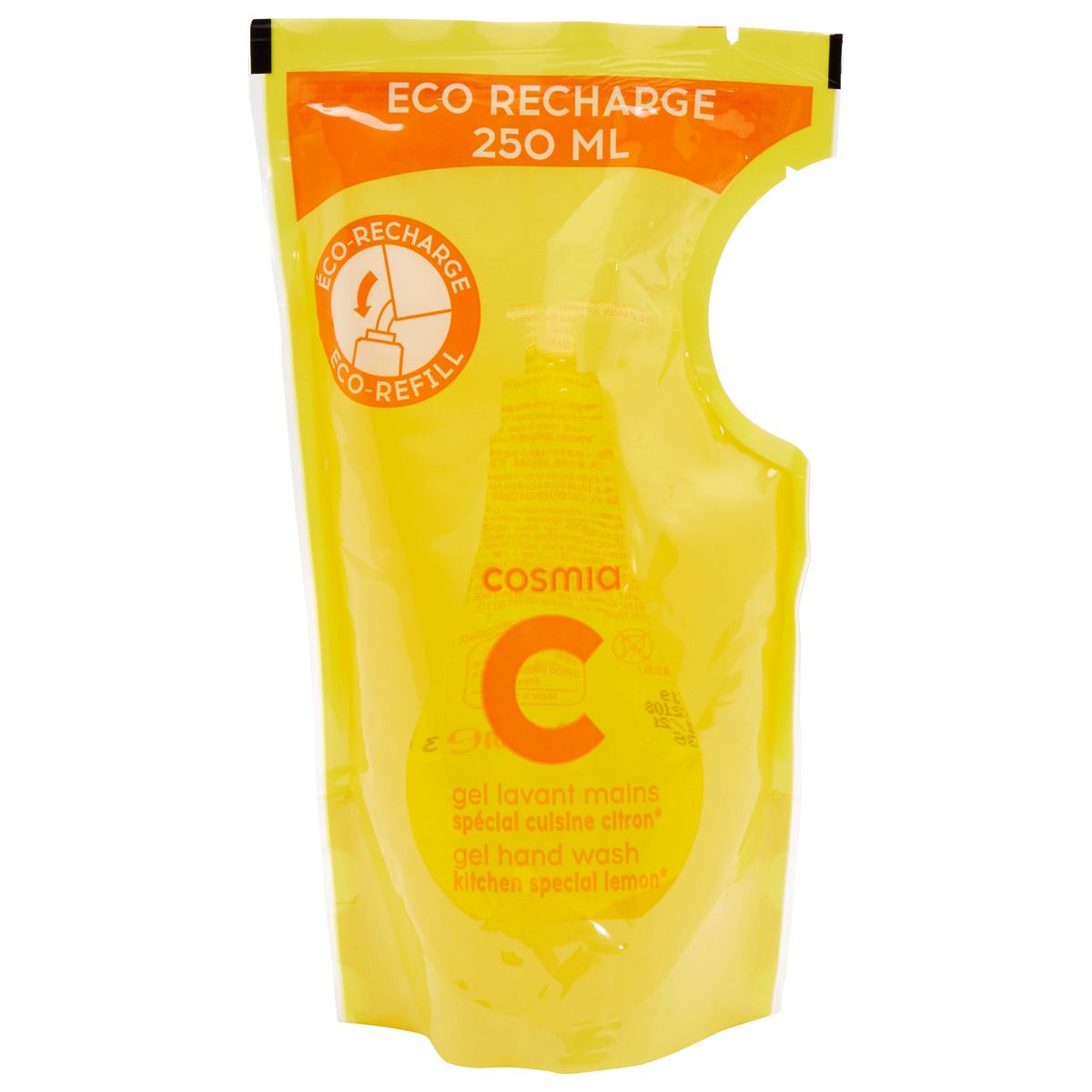 COSMIA Recharge gel lavant pour les mains spécial cuisine citron 250ml
