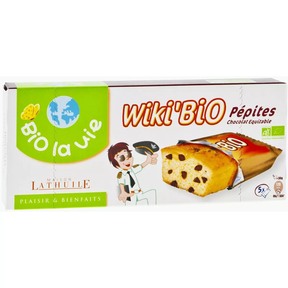 BIO LA VIE biscuits Wiki'bio aux pépites de chocolat 5x30g
