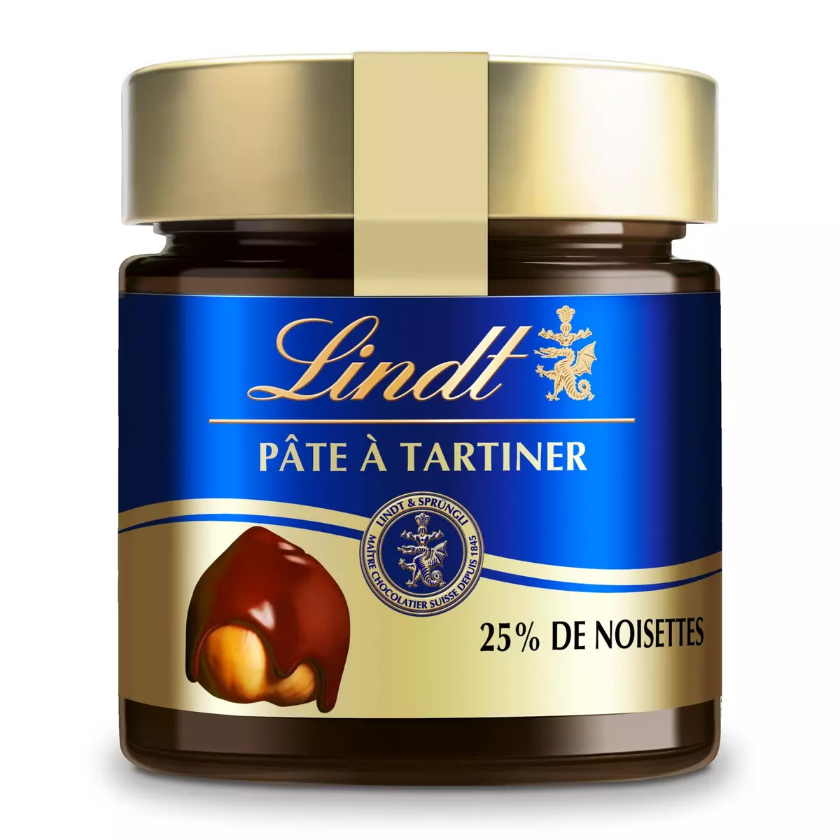 LINDT Pâte à tartiner chocolat au lait 25% de noisettes 200g
