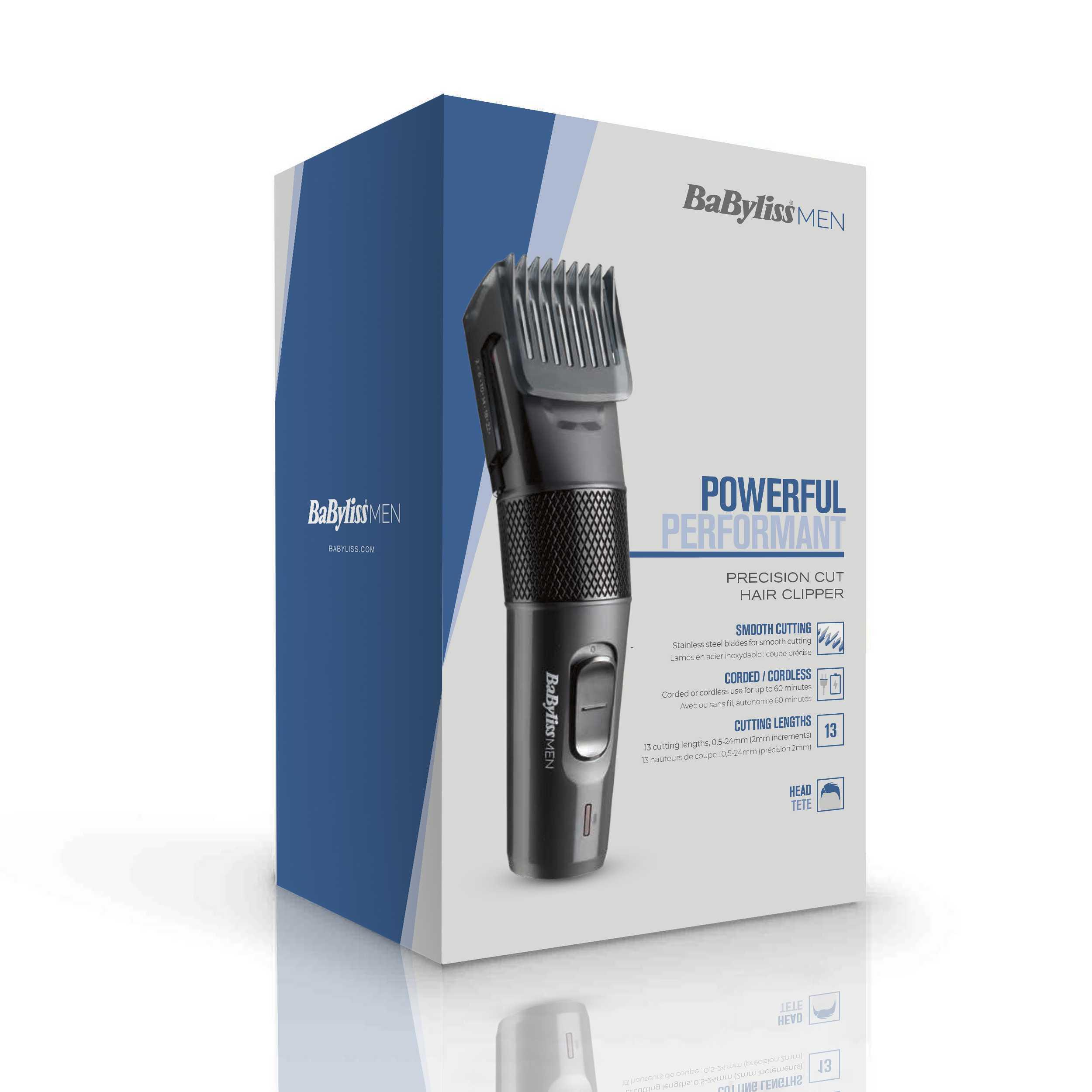 Voir la diapositive 3 : BABYLISS Tondeuse cheveux - E786E - Gris