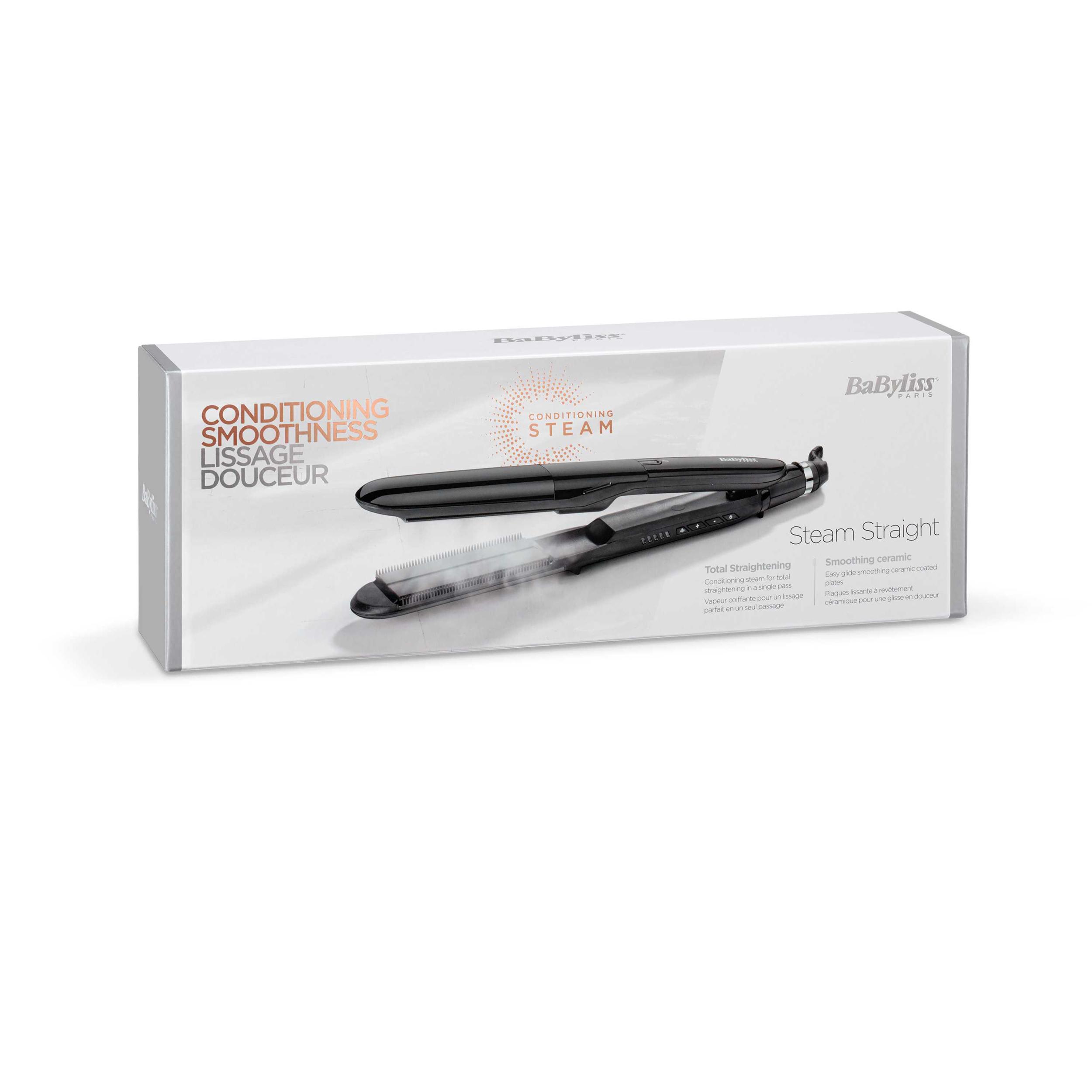 Voir la diapositive 3 : BABYLISS Lisseur vapeur ST492E - Noir