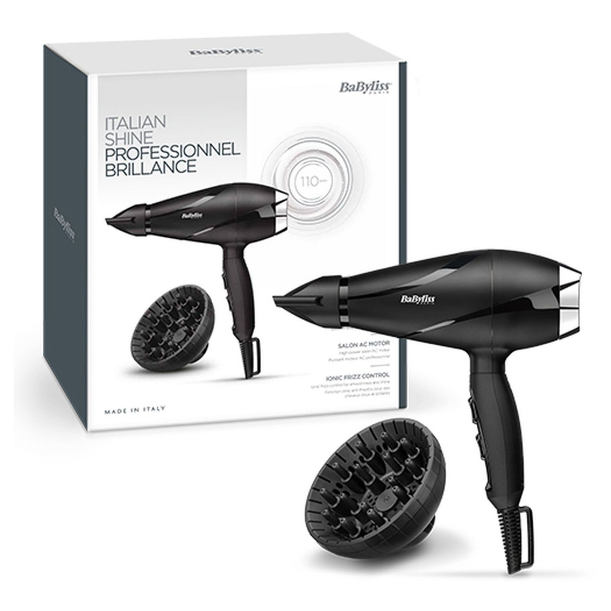 Voir la diapositive 3 : BABYLISS Sèche cheveux professionnel fonction ionique - 6713DE - Noir