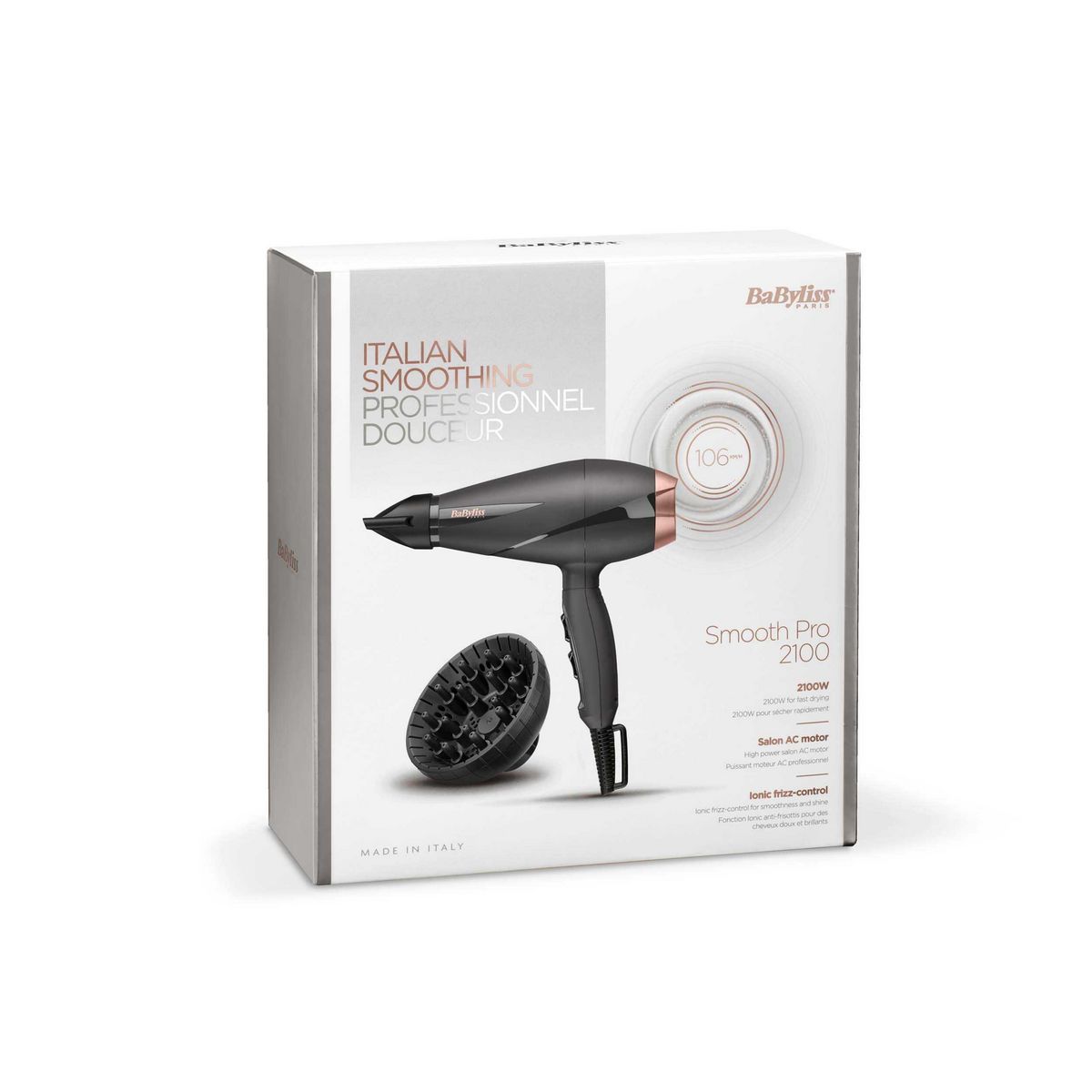 BABYLISS Sèche cheveux professionnel avec diffuseur 6709DE