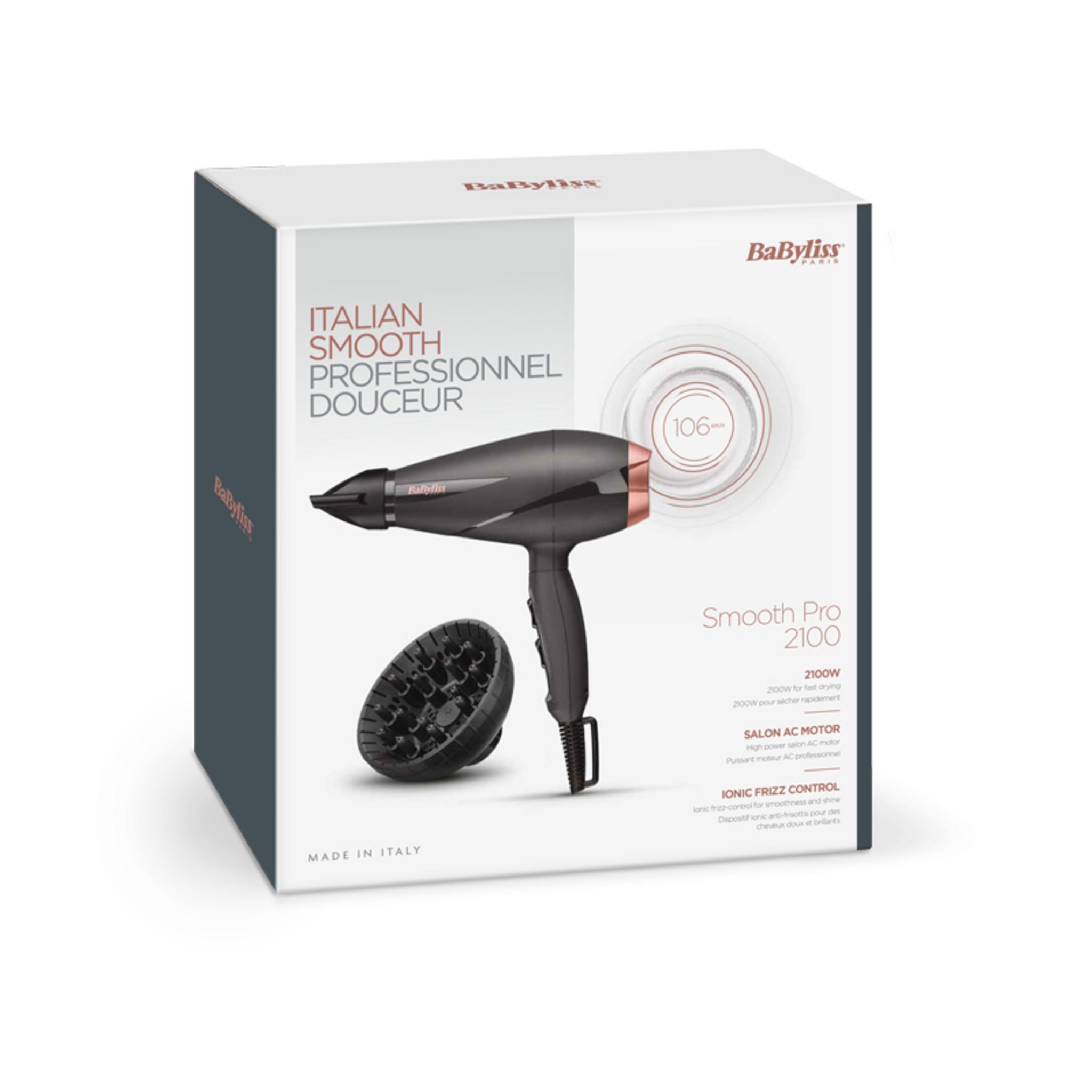 Voir la diapositive 9 : BABYLISS Sèche cheveux professionnel avec diffuseur 6709DE