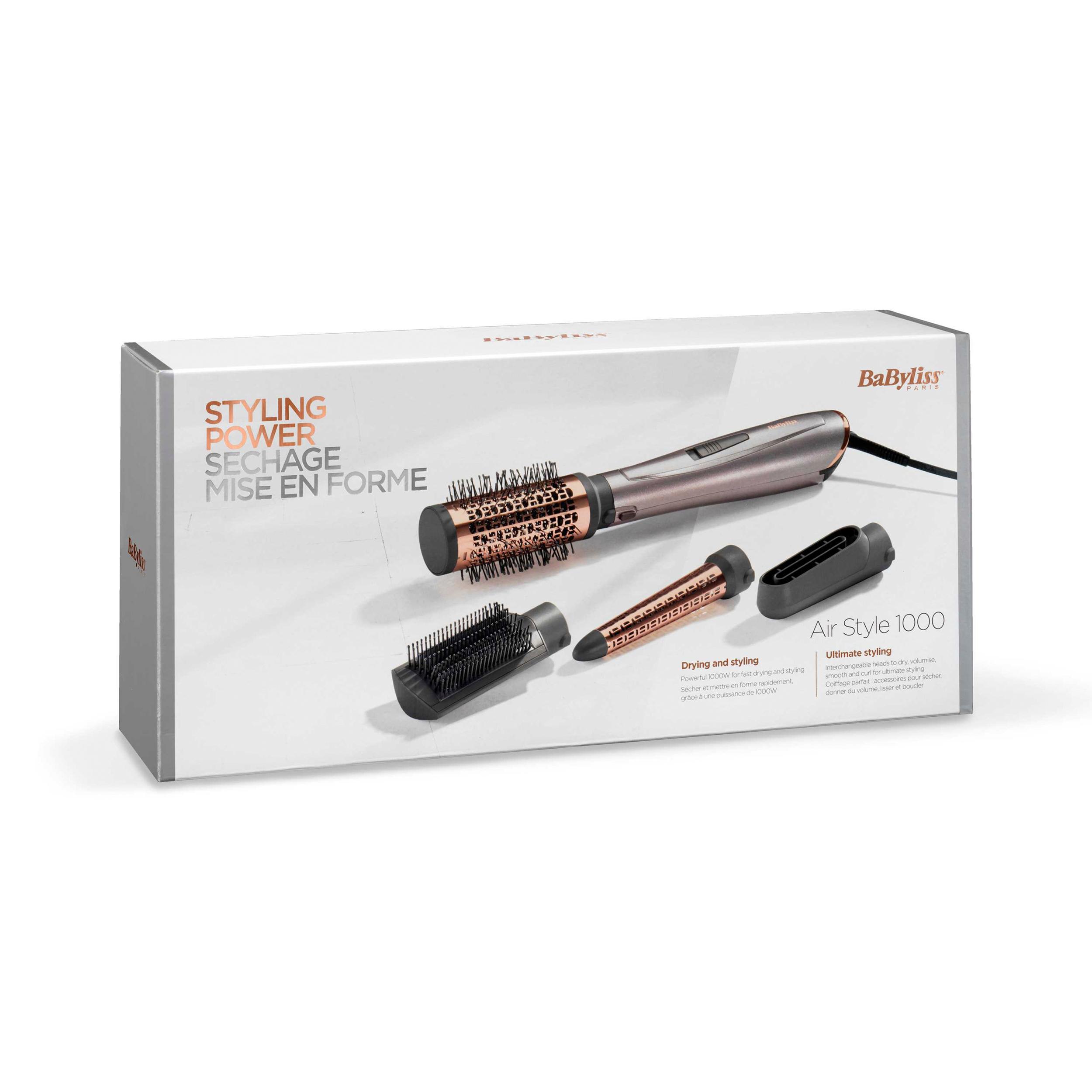 Voir la diapositive 2 : BABYLISS Brosse soufflante AS136E - Gris