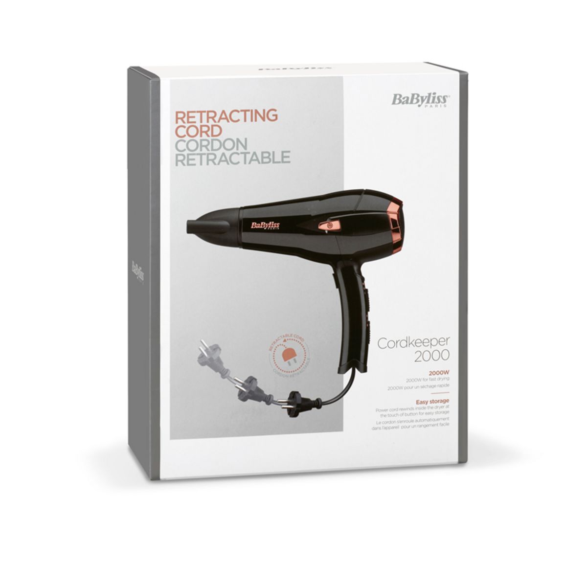 BABYLISS Sèche cheveux avec diffuseur D373E - Noir