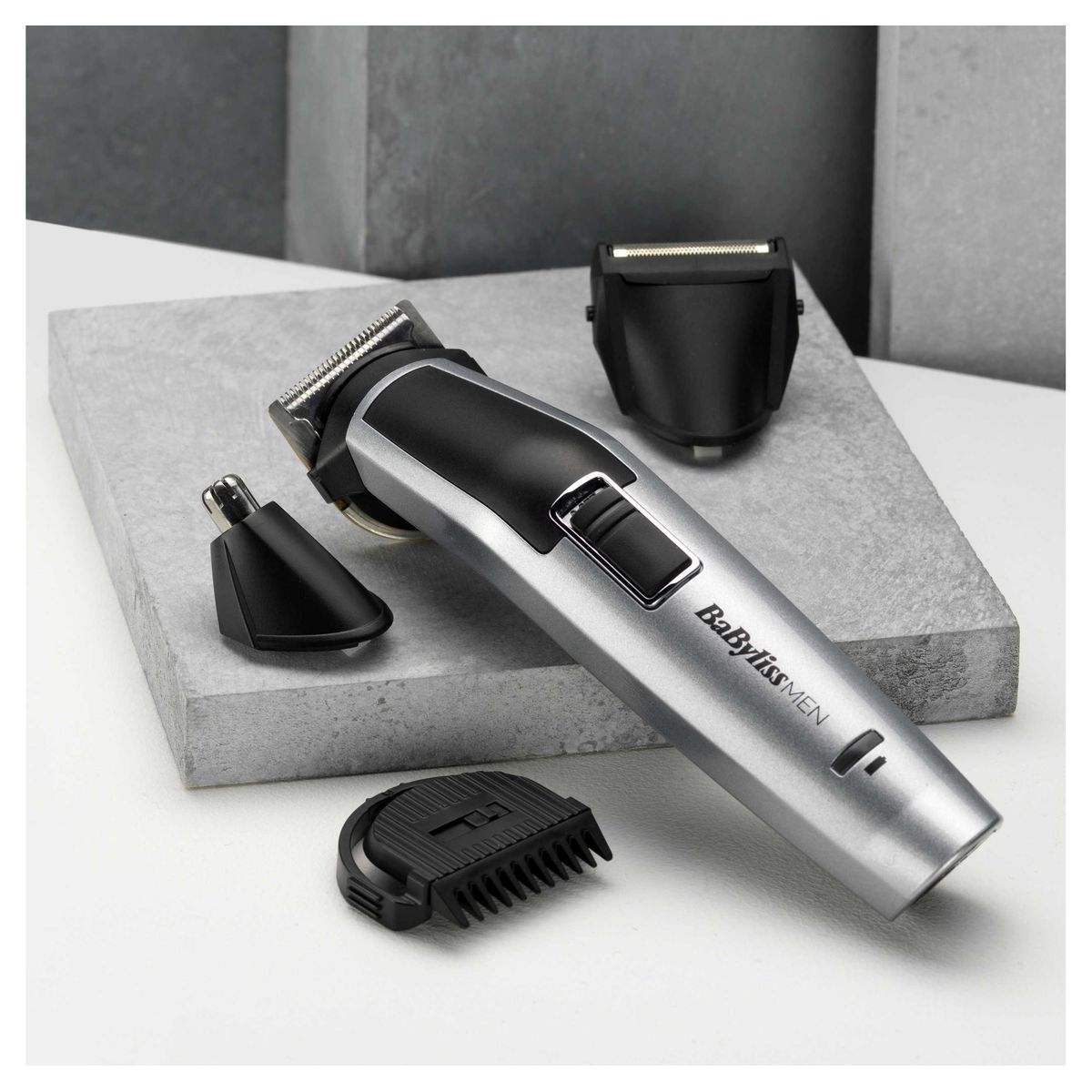 Voir la diapositive 3 : BABYLISS Tondeuse visage et corps 8 en 1 MT726E - Gris