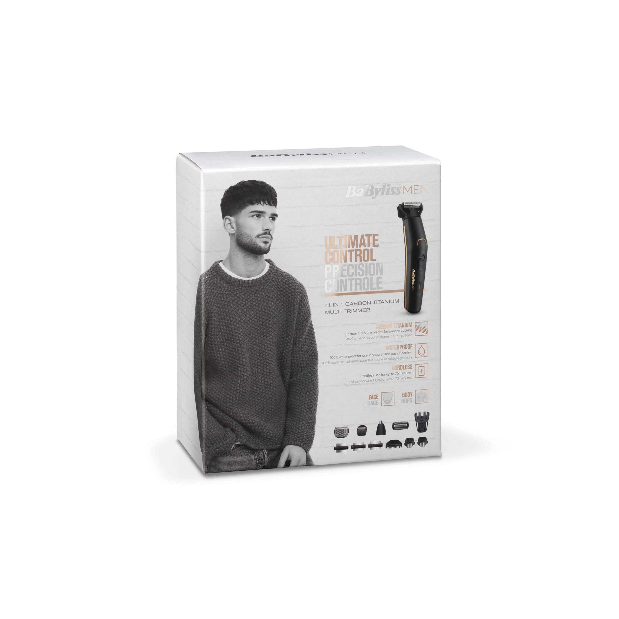 Voir la diapositive 4 : BABYLISS Tondeuse multifonction MT860E - Noir