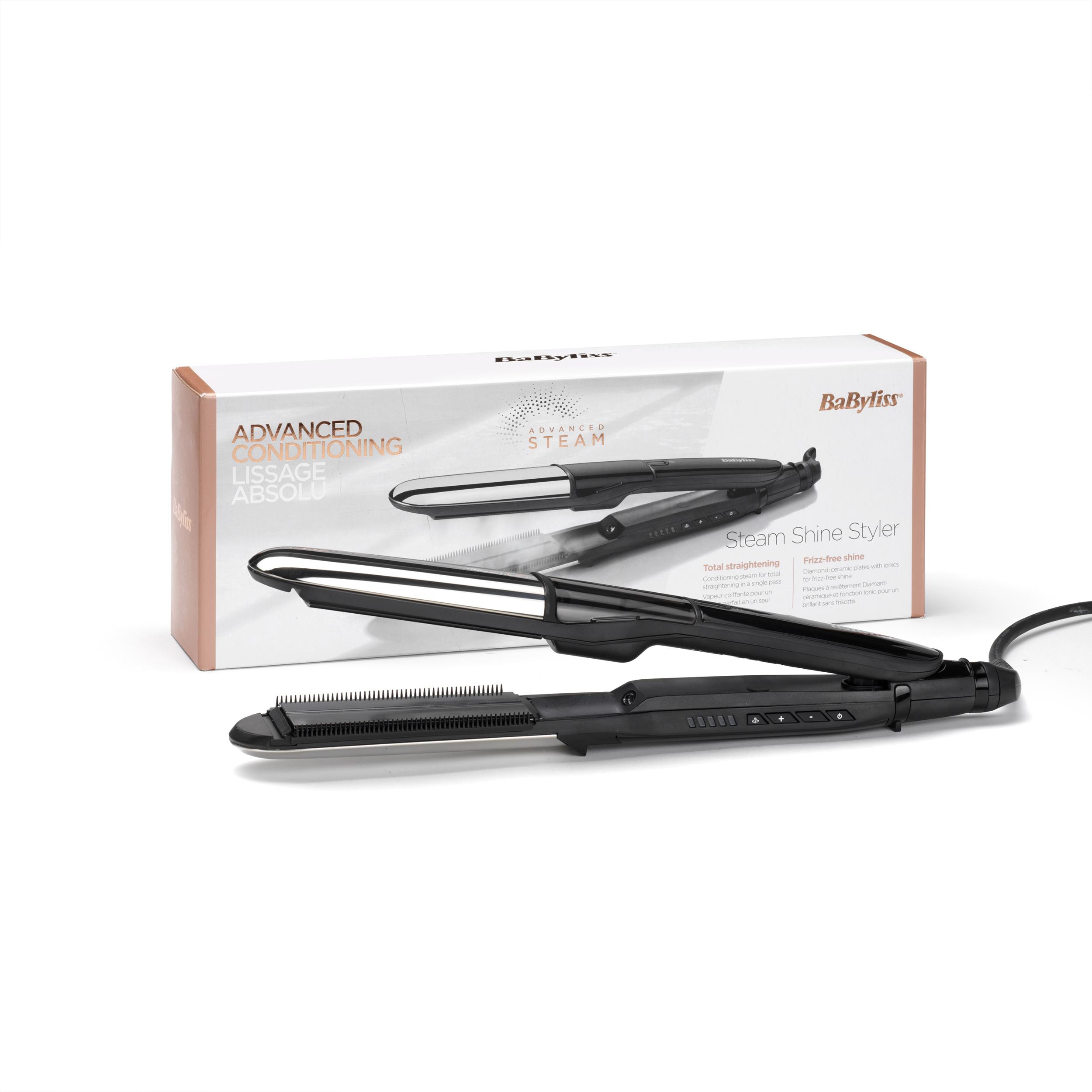 Voir la diapositive 2 : BABYLISS Lisseur vapeur ST496E - Noir