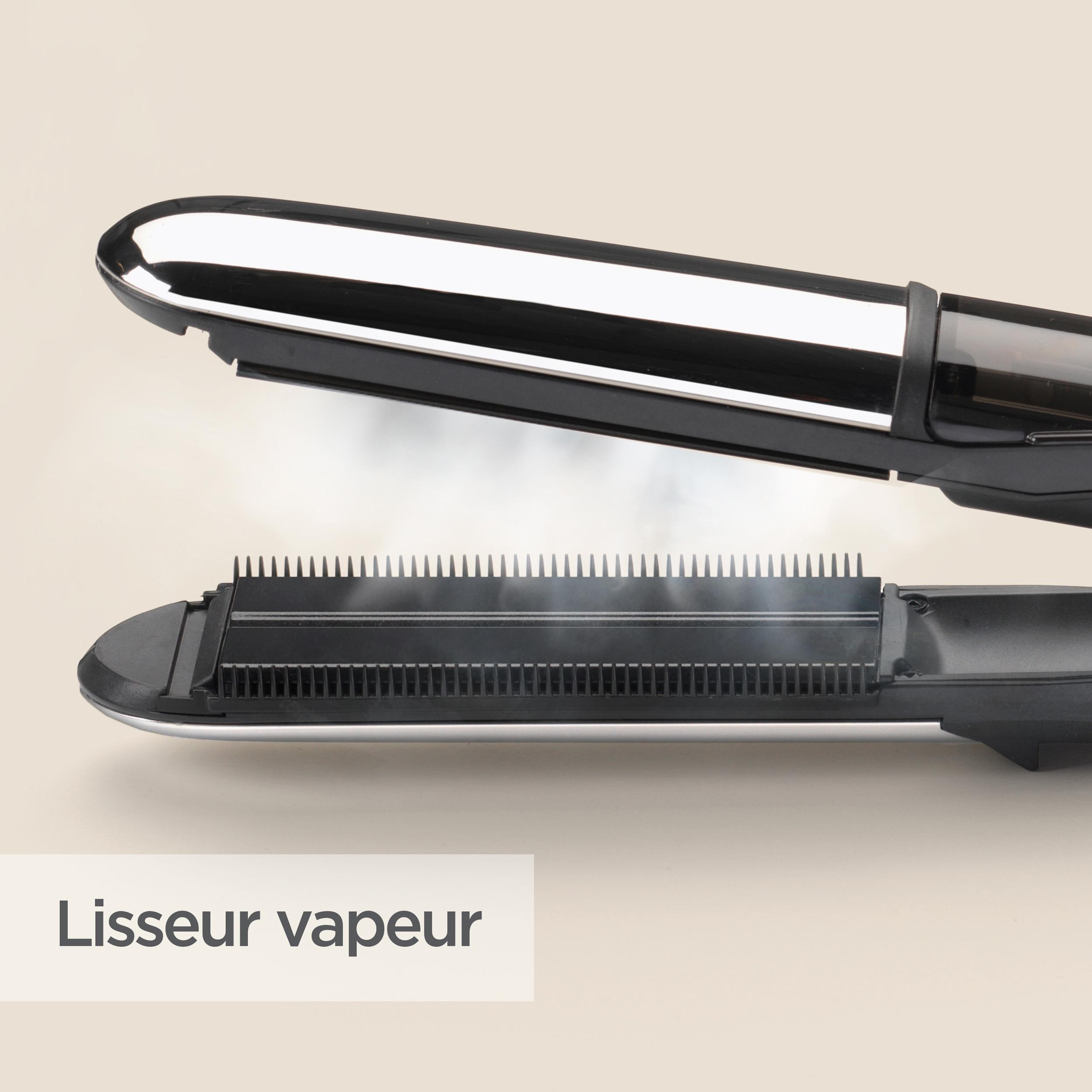 Voir la diapositive 3 : BABYLISS Lisseur vapeur ST496E - Noir