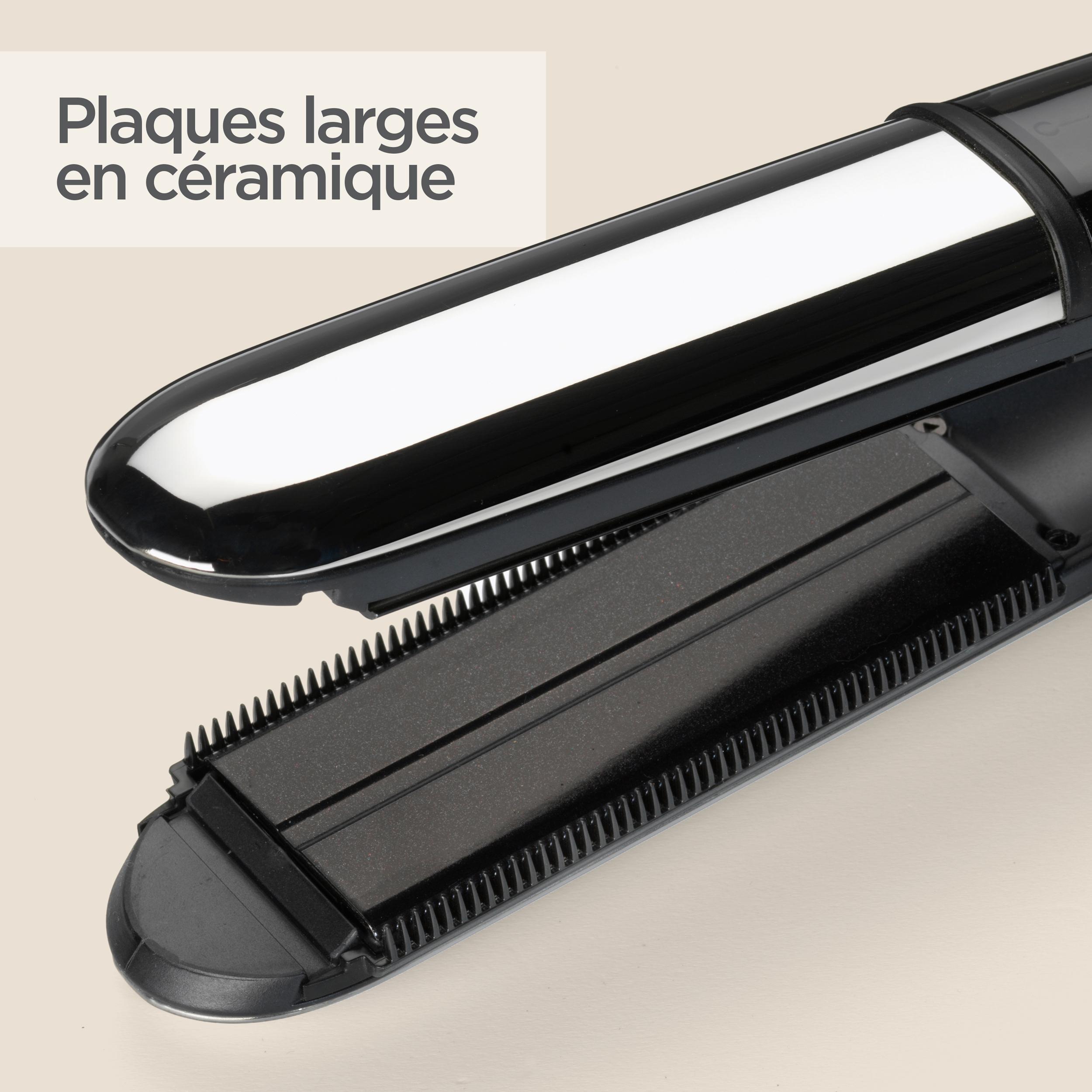 Voir la diapositive 4 : BABYLISS Lisseur vapeur ST496E - Noir