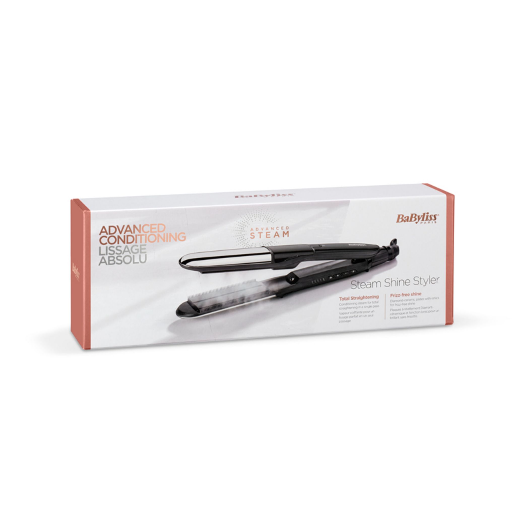 Voir la diapositive 4 : BABYLISS Lisseur vapeur ST496E - Noir