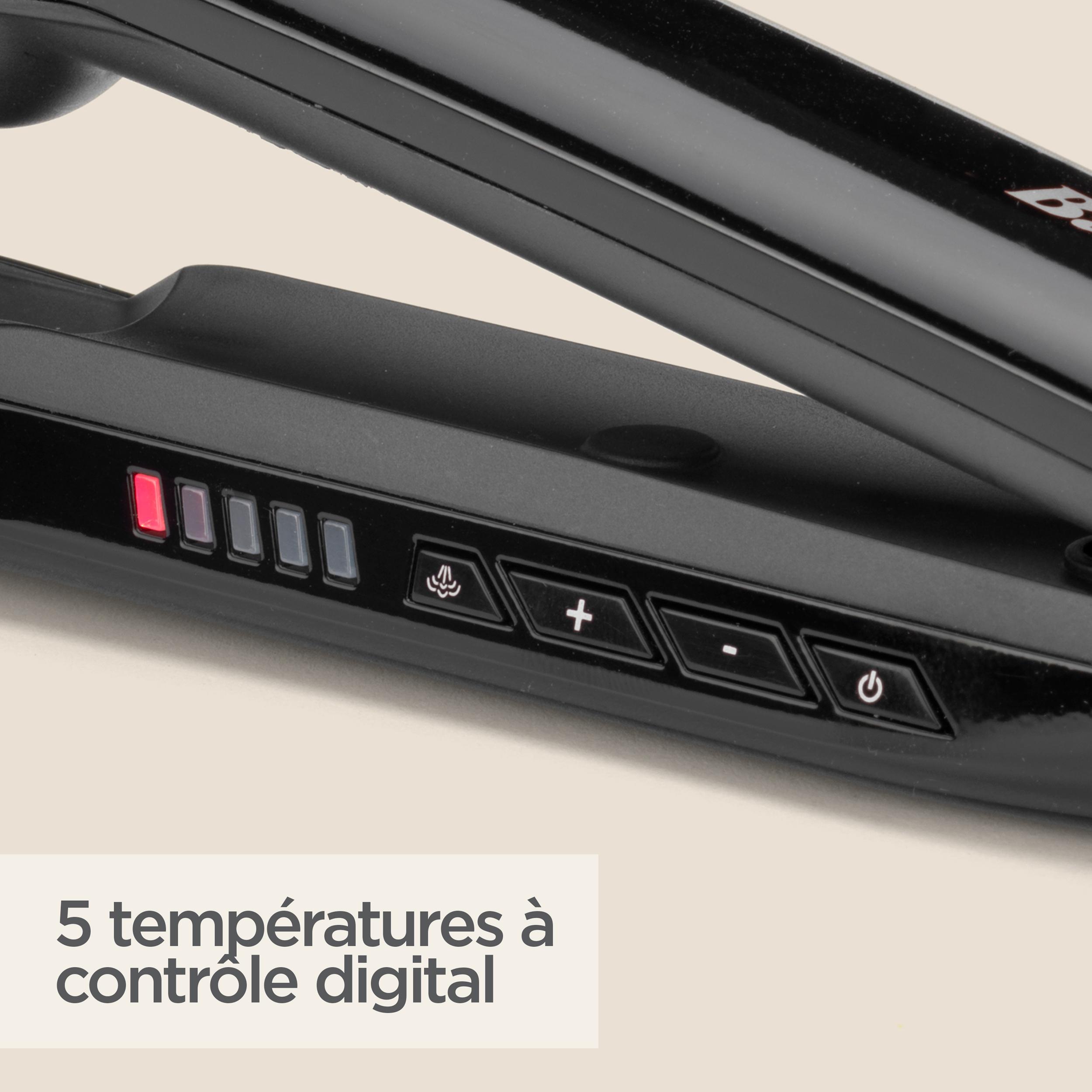Voir la diapositive 5 : BABYLISS Lisseur vapeur ST496E - Noir