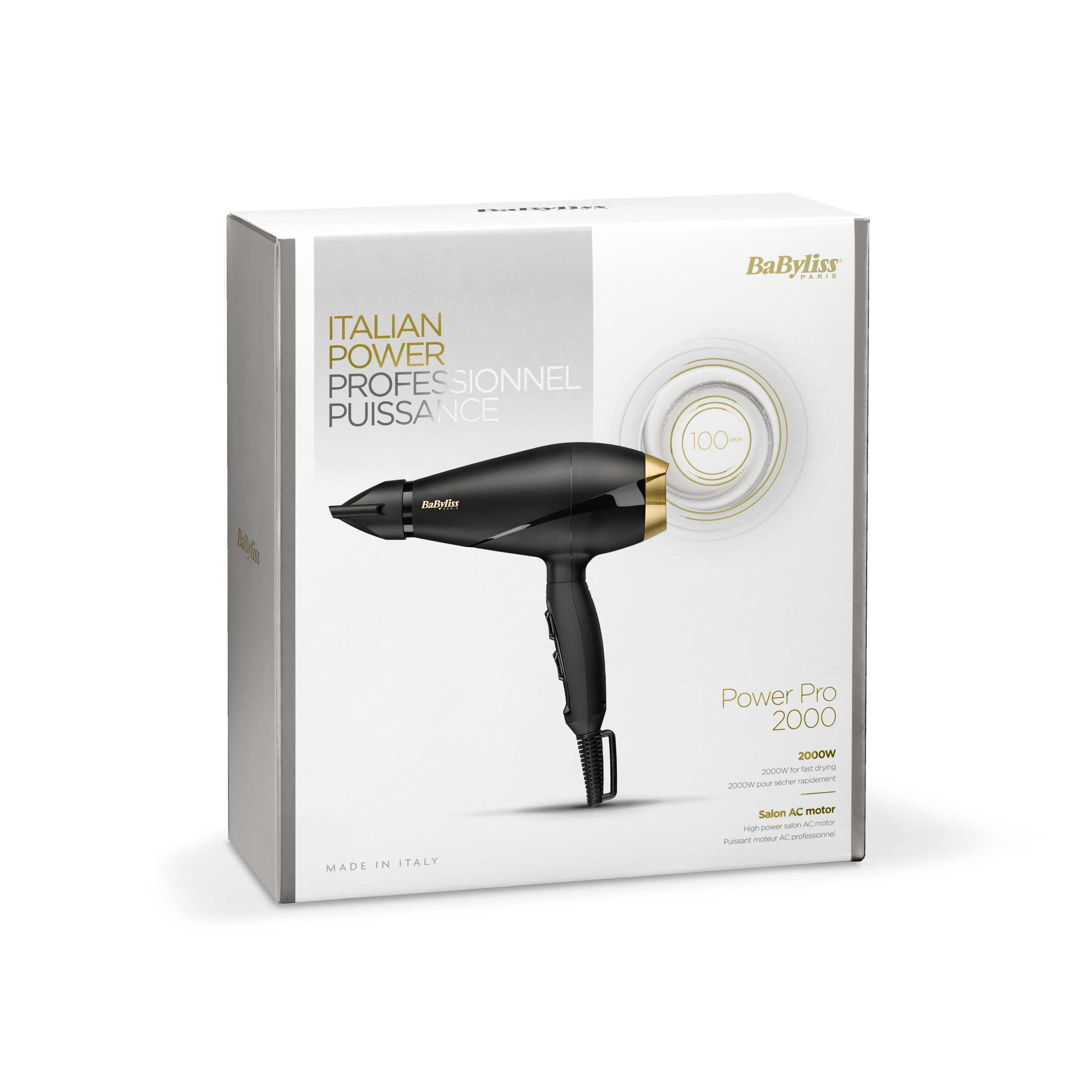 Voir la diapositive 4 : BABYLISS Sèche cheveux professionnel AC 6704E - Noir
