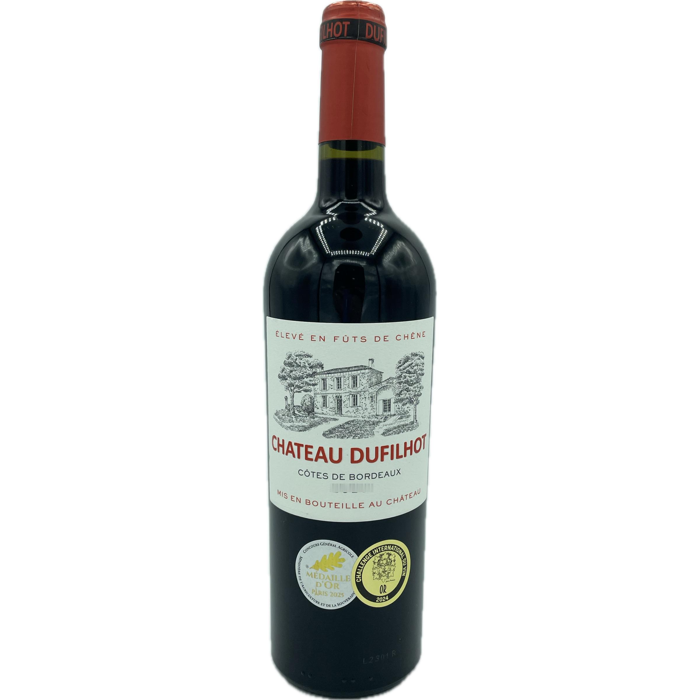Voir la diapositive 2 : AOP Côtes de Bordeaux Château Dufilhot rouge 75cl