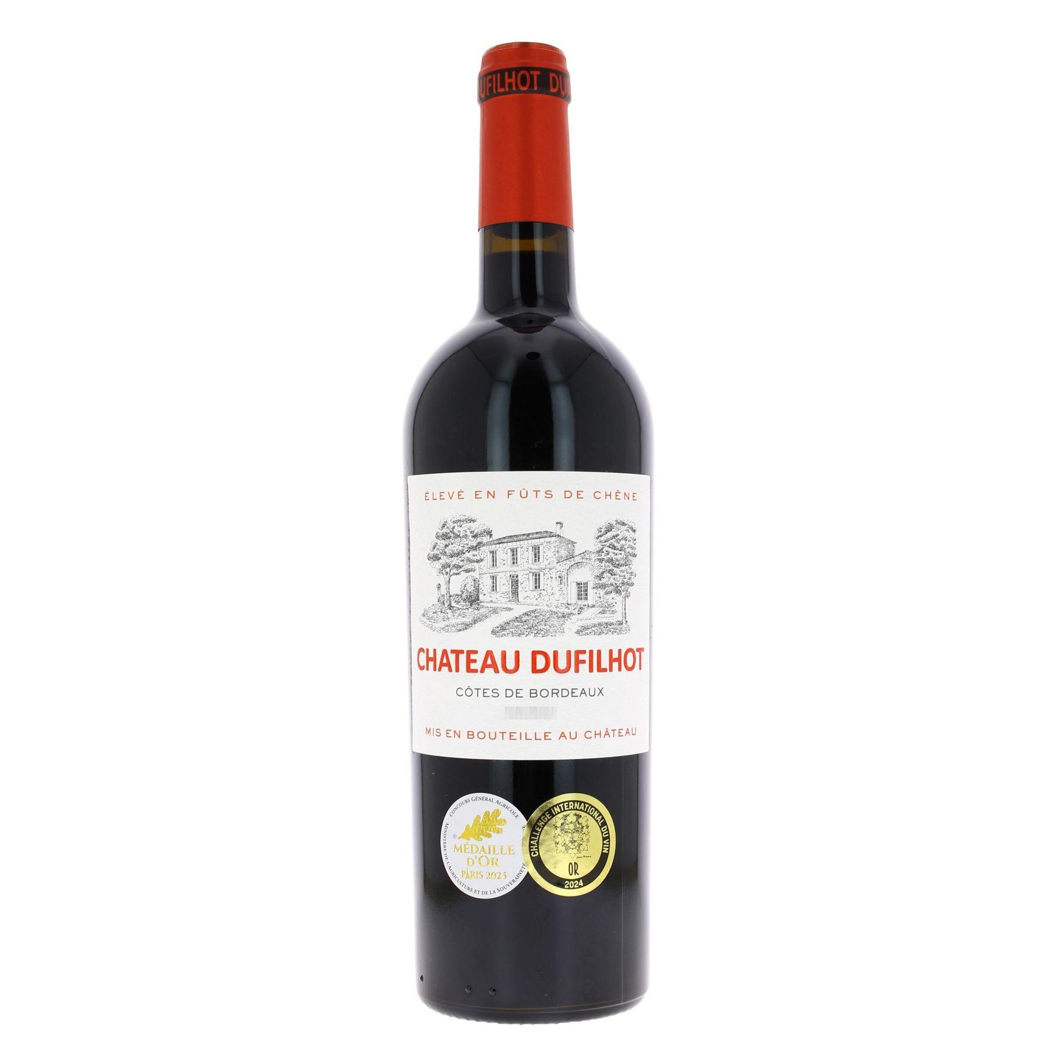 Voir la diapositive 3 : AOP Côtes de Bordeaux Château Dufilhot rouge 75cl