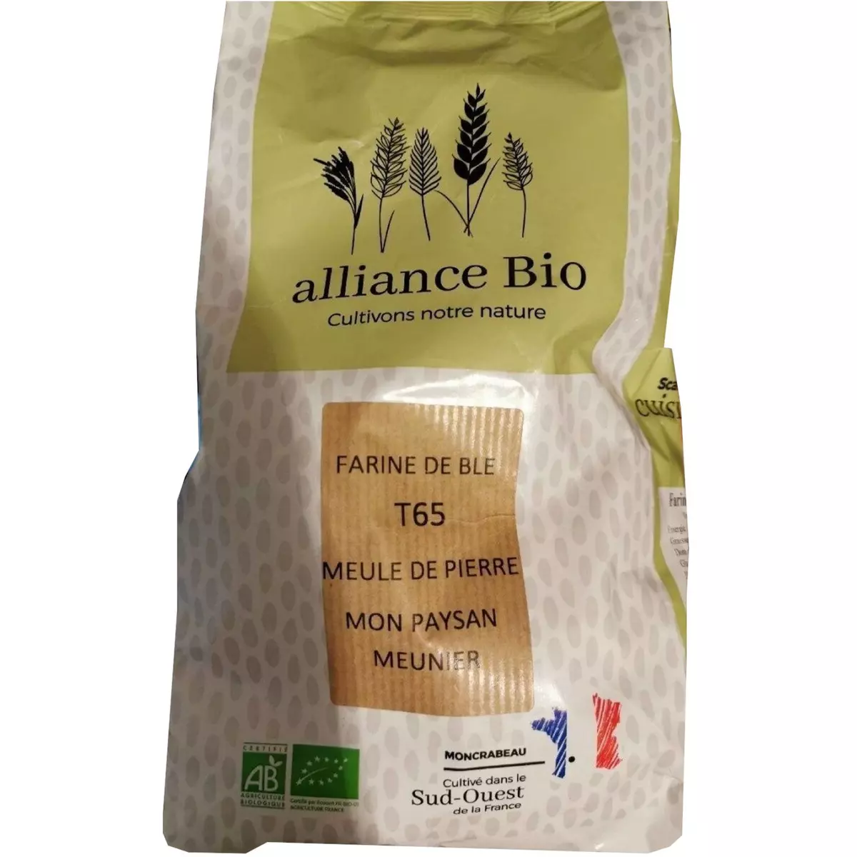 ALLIANCE BIO Farine de blé T65 1kg