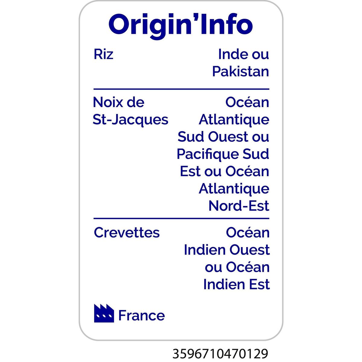 AUCHAN Poêlée de Saint-Jacques, crevettes et riz 2 portions 600g