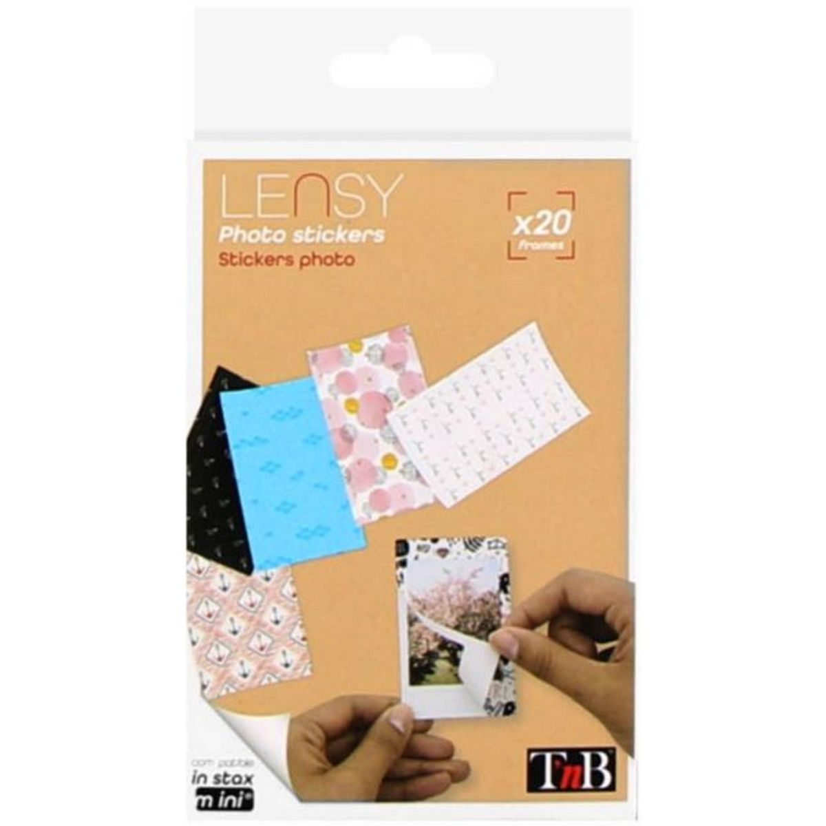 TNB Papier photo Stickers Lensy x20 pour Instax Mini