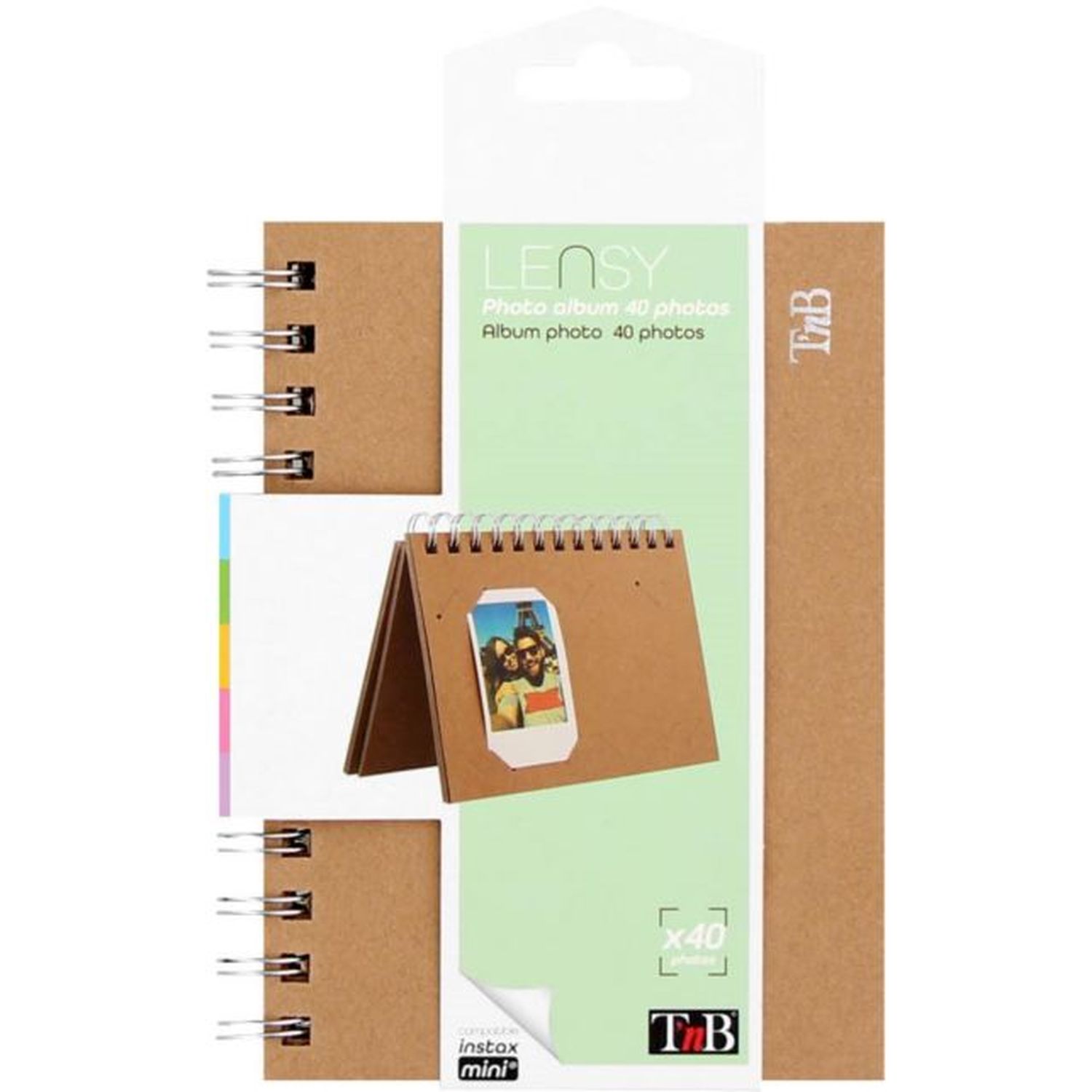 Voir la diapositive 3 : TNB Album photo Lensy Kraft pour Instax Mini 40 photos