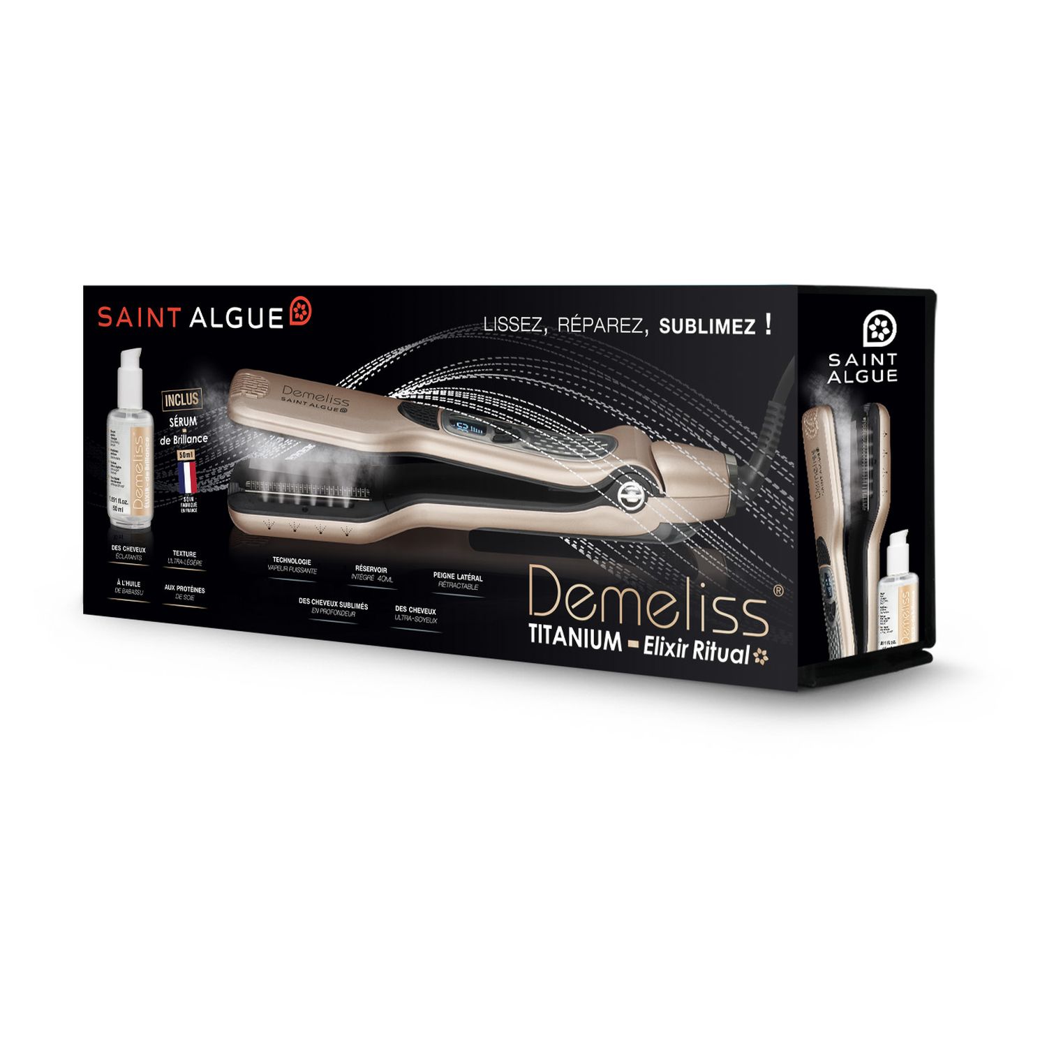 Voir la diapositive 3 : SAINT ALGUE Lisseur vapeur 3992 - Rose gold