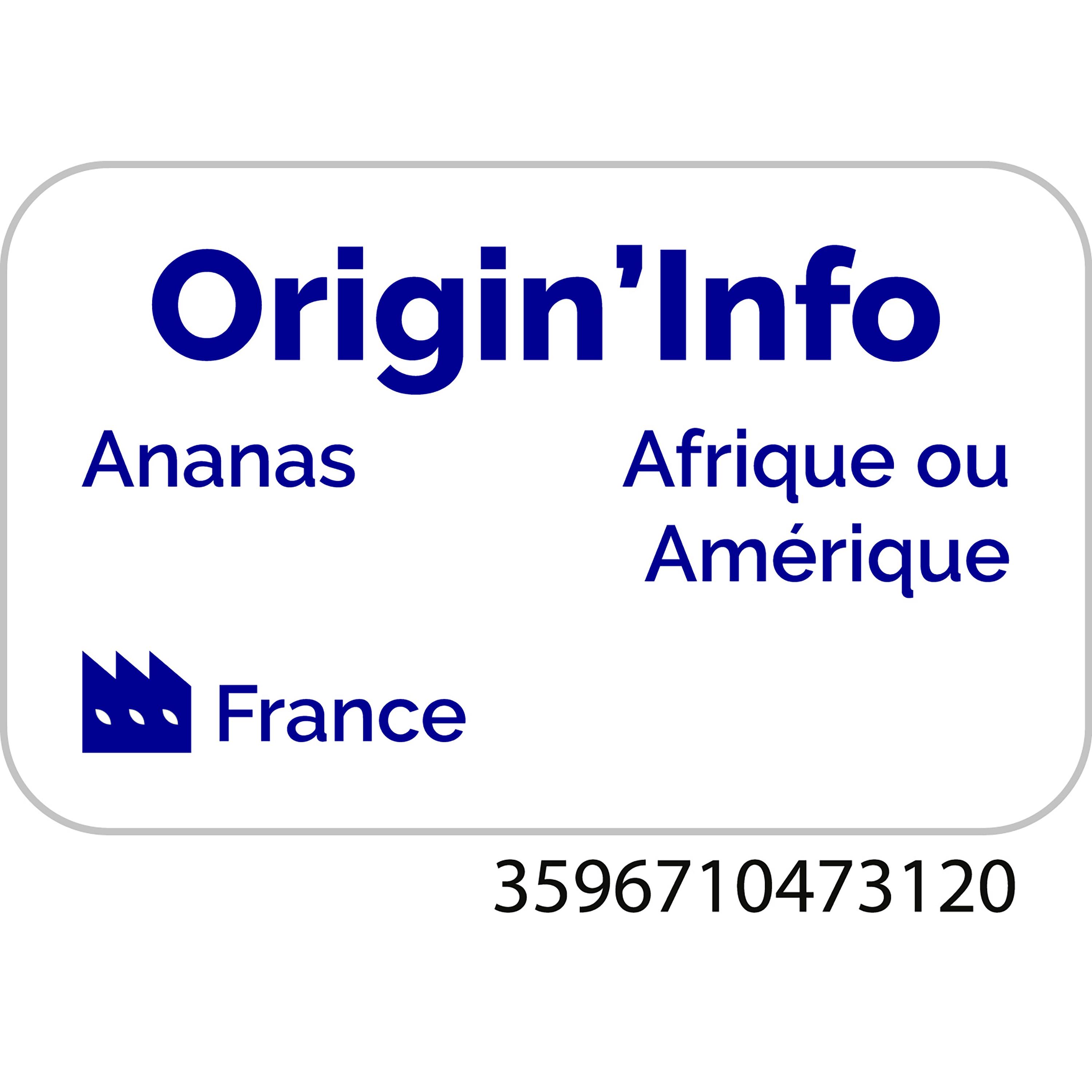 Voir la diapositive 2 : AUCHAN BIO Pur jus d'ananas bouteille verre 1l