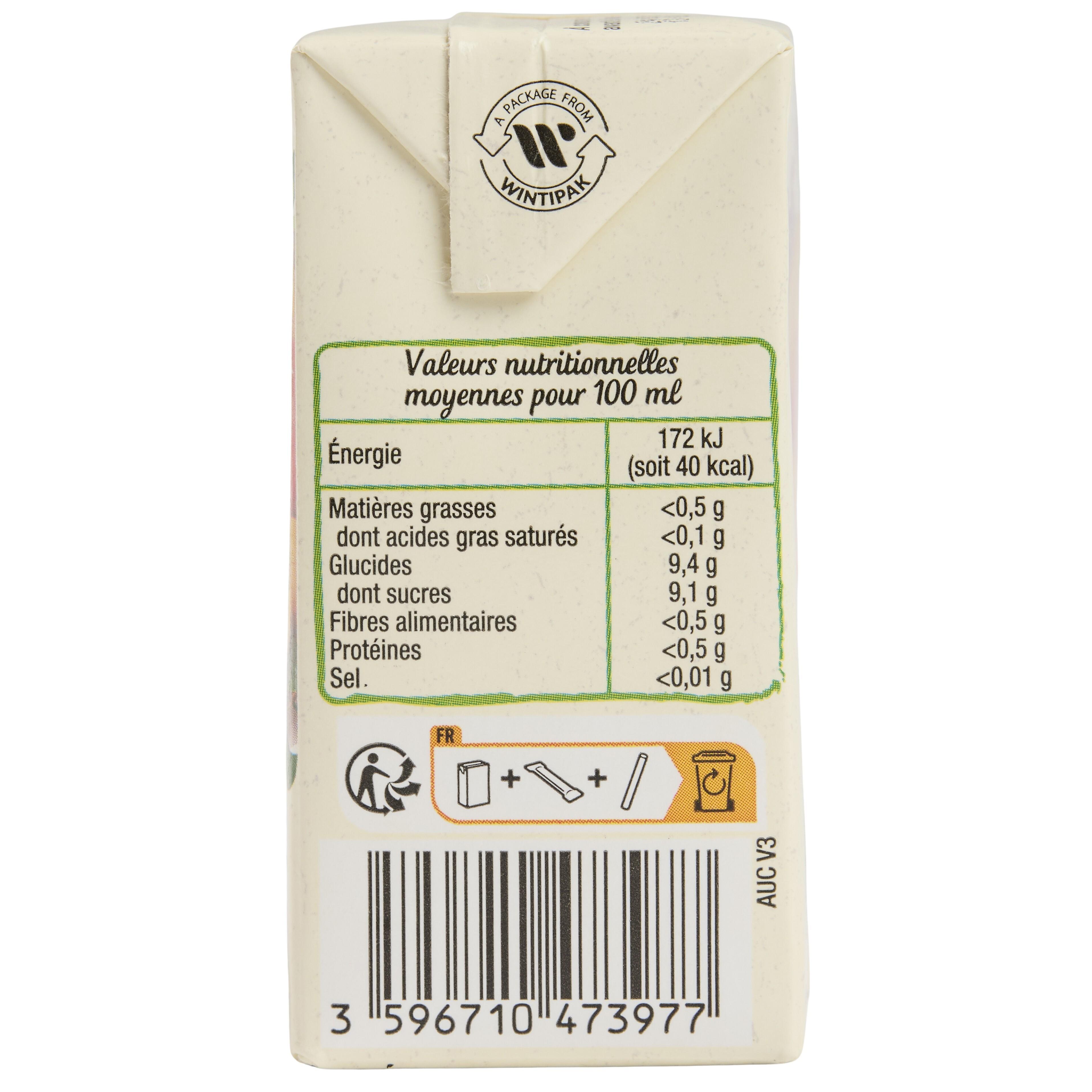 Voir la diapositive 4 : AUCHAN BIO Nectar multifruits briquettes 6x20cl