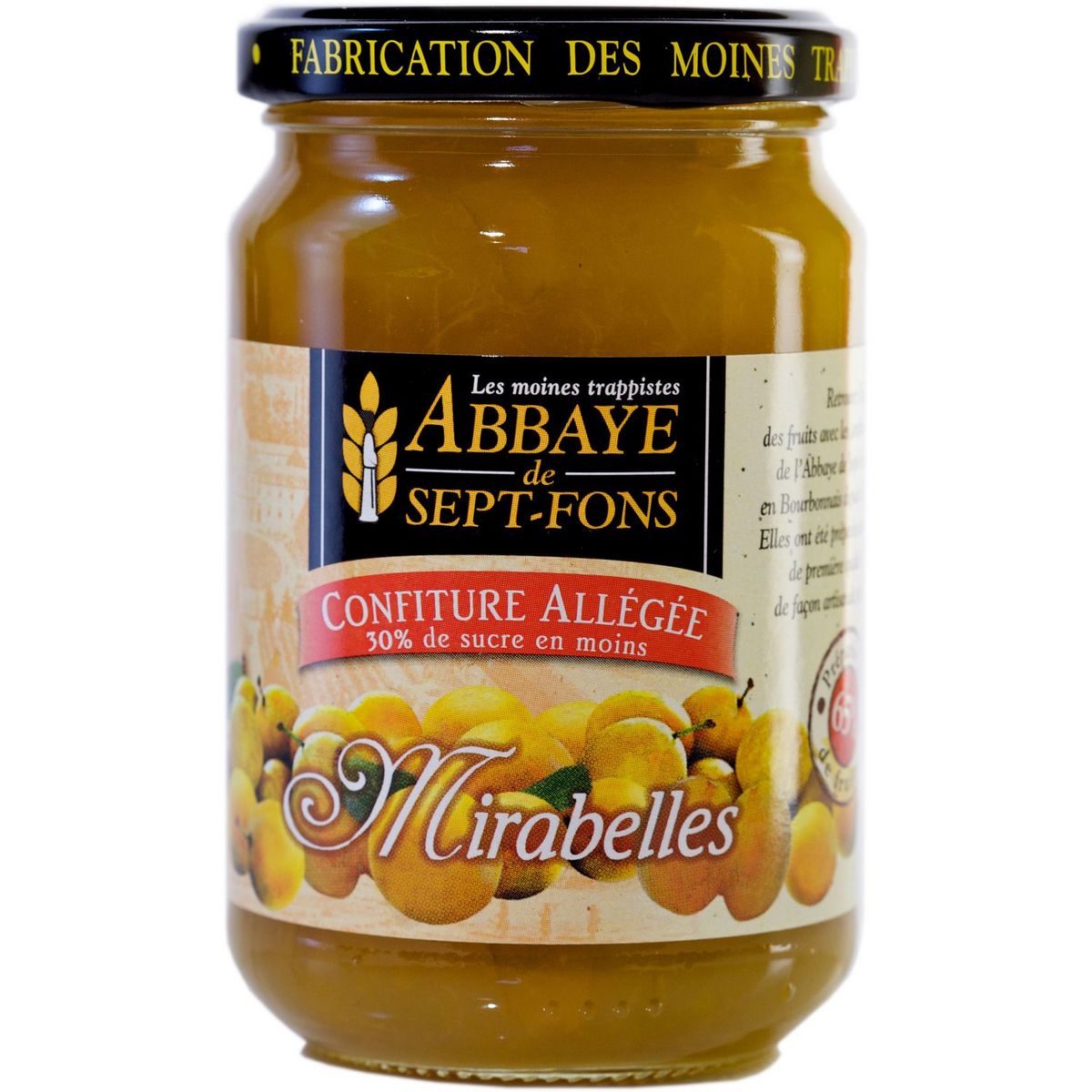 ABBAYE DE SEPT-FONS Confiture allégée à la mirabelle 350g