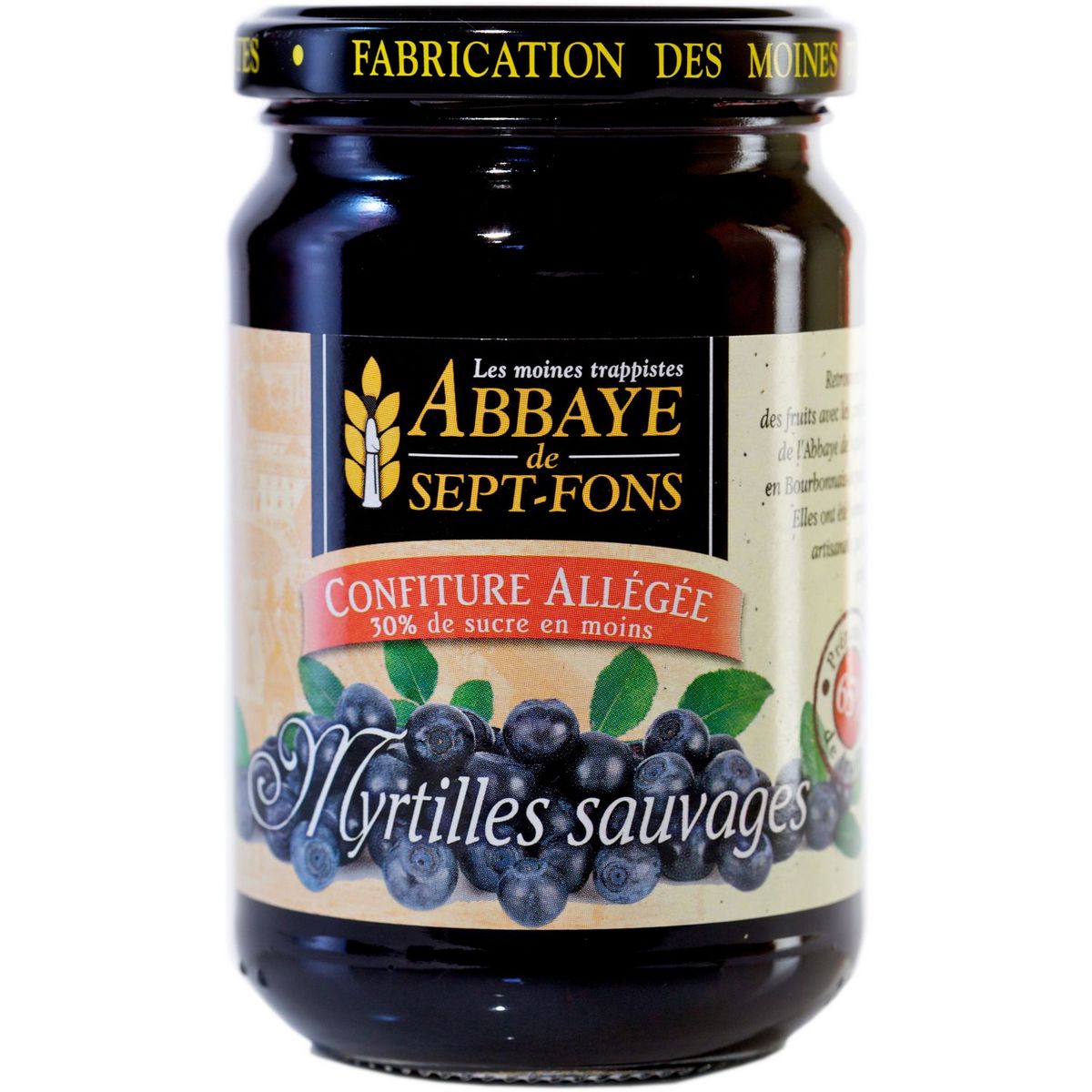 ABBAYE DE SEPT-FONS Confiture allégée à la myrtille sauvage 350g