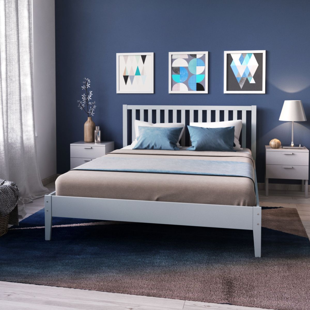 Lit adulte couchage 160x200cm KERA