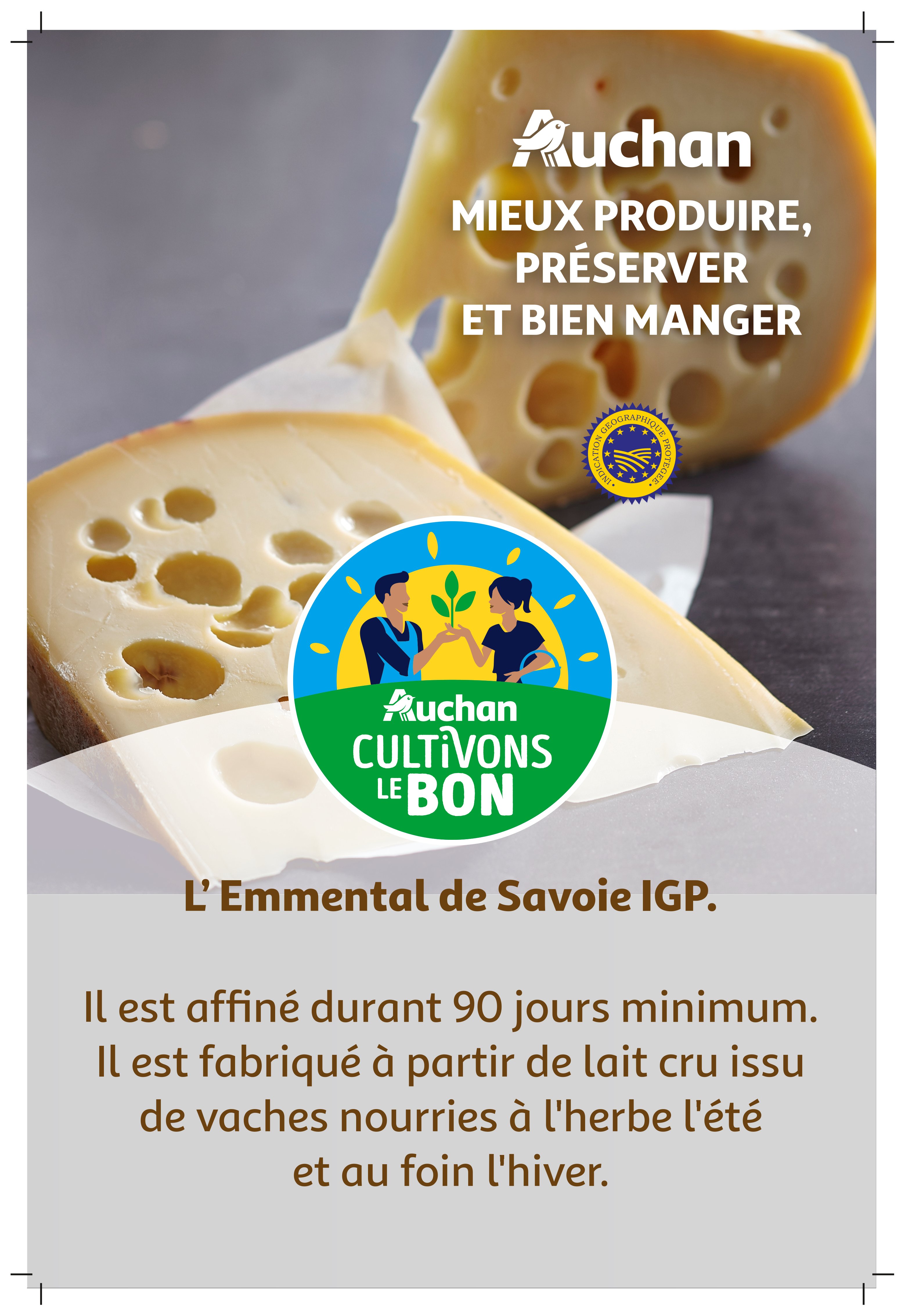 Voir la diapositive 2 : FROMAGERIE CHABERT CULTIVONS LE BON Emmental râpé de Savoie IGP Filière Responsable 200g