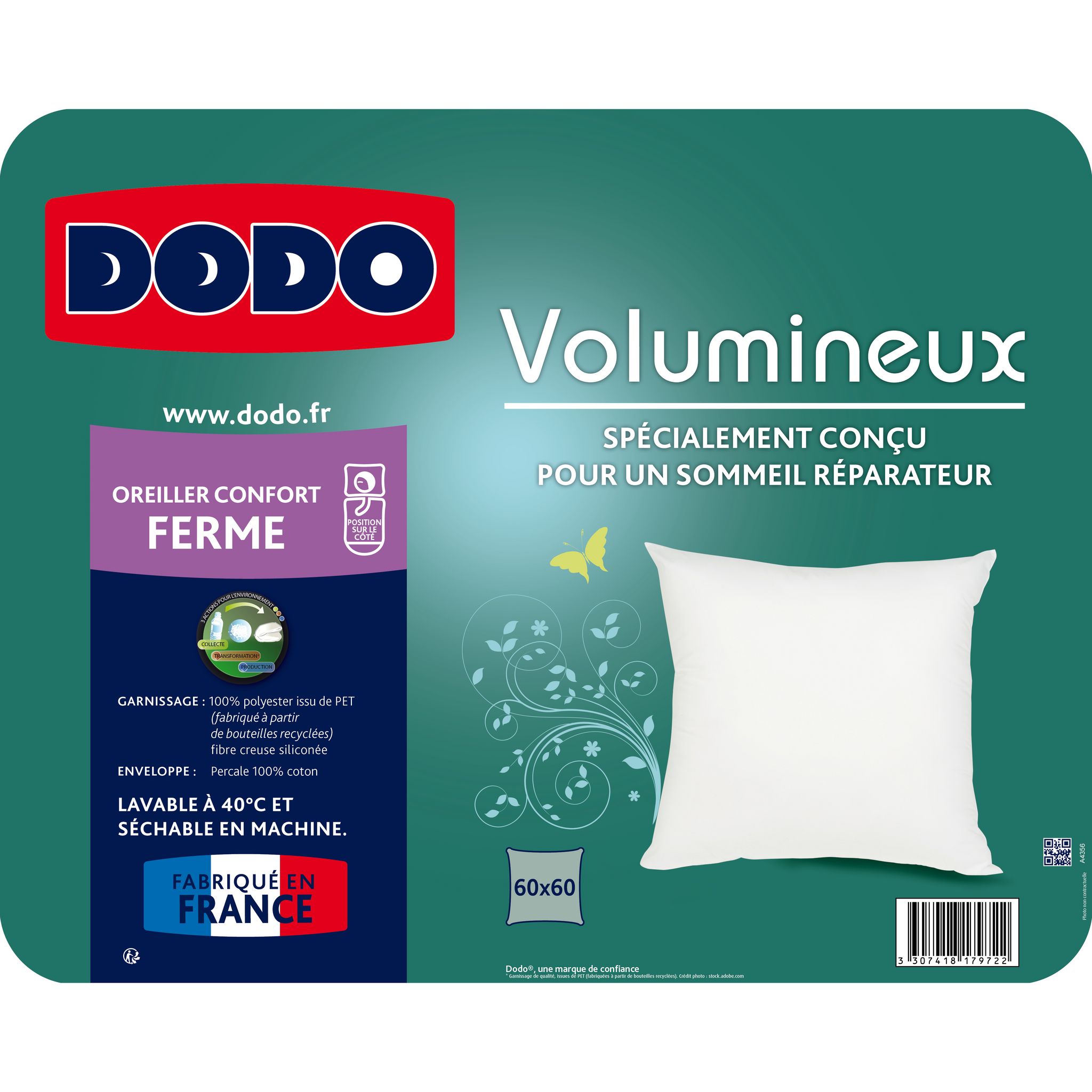 Voir la diapositive 2 : DODO Oreiller confort ferme VOLUMINEUX