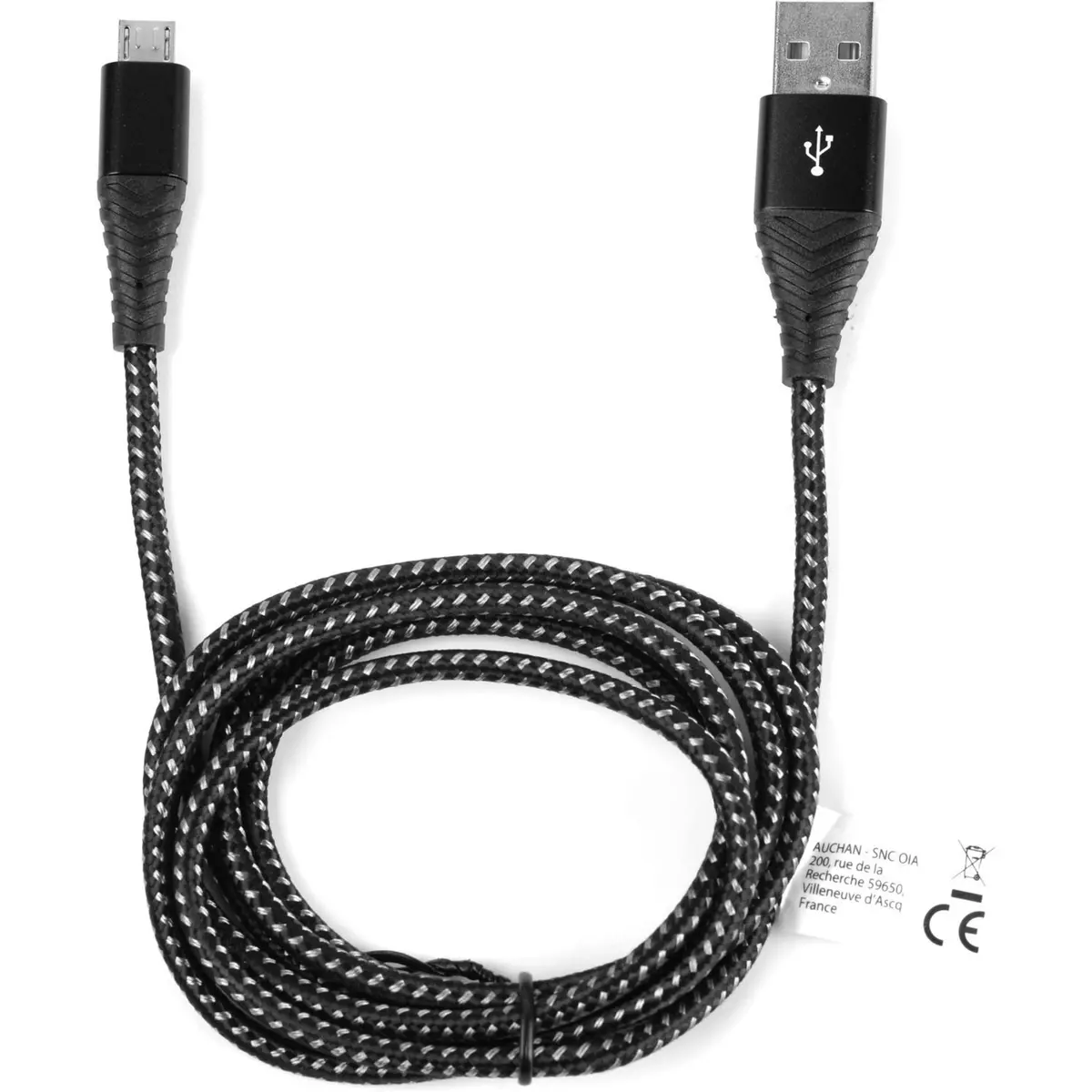 QILIVE Câble de charge USB / Micro USB Strong 1.2 m Noir