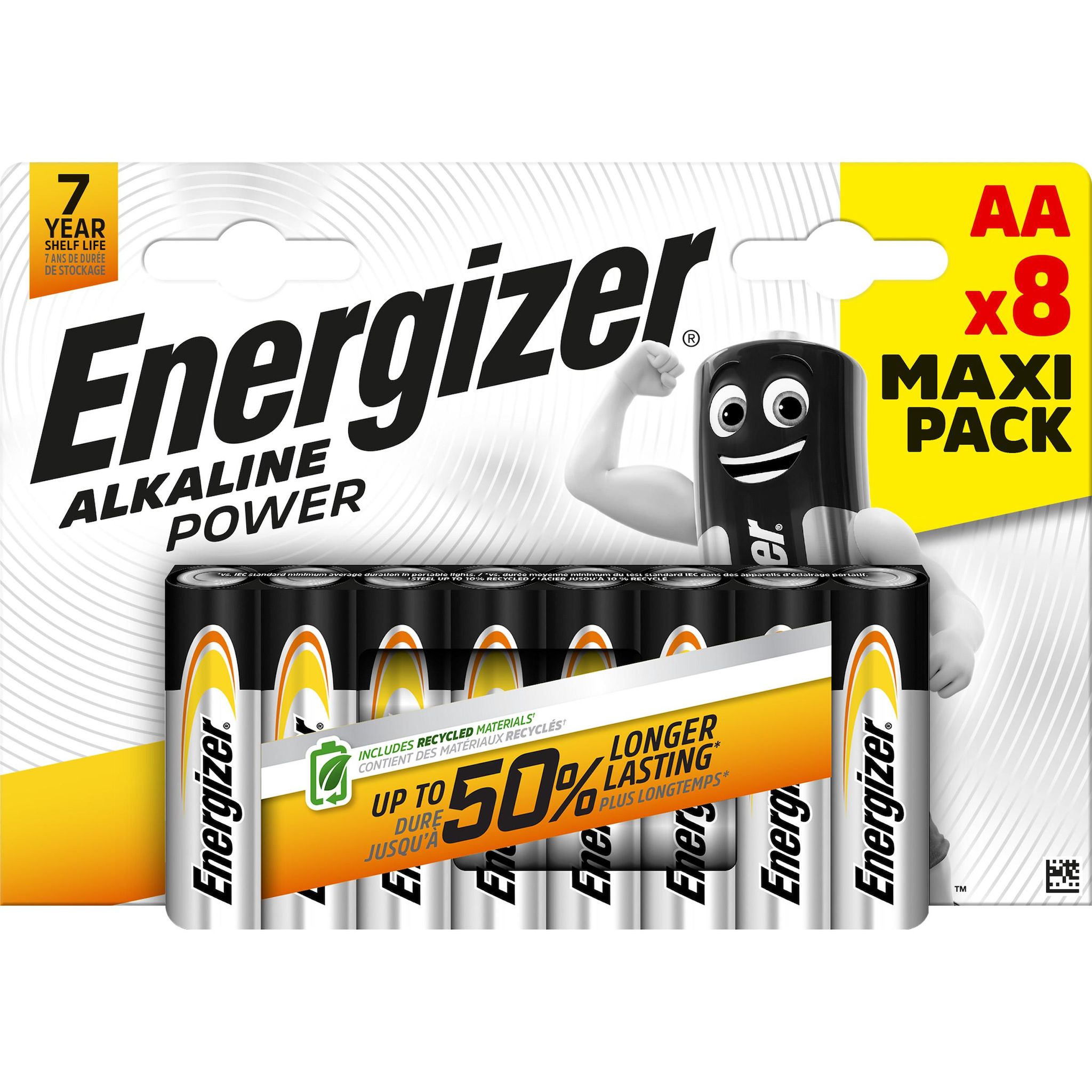 ENERGIZER 8 piles power LR6