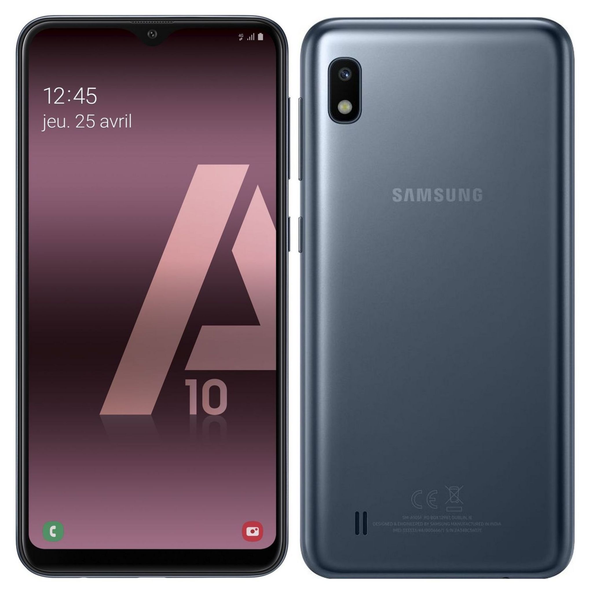 Voir la diapositive 1 : SAMSUNG Smartphone - GALAXY A10 - 32 Go - 6.2 pouces - Noir - 4G - Double port nano SIM