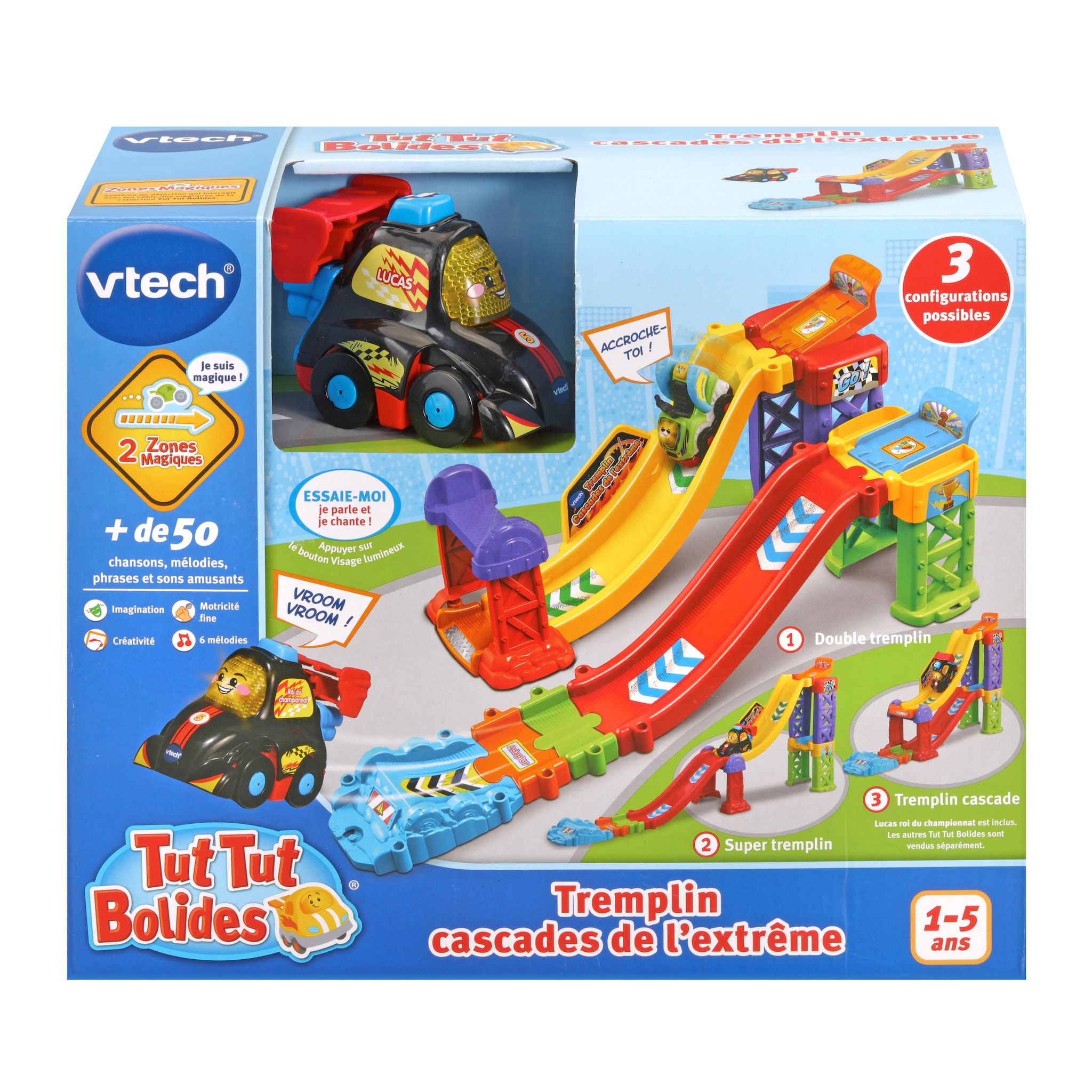 VTECH Tremplin cascade de l'extrême Tut Tut Bolide + Lucas
