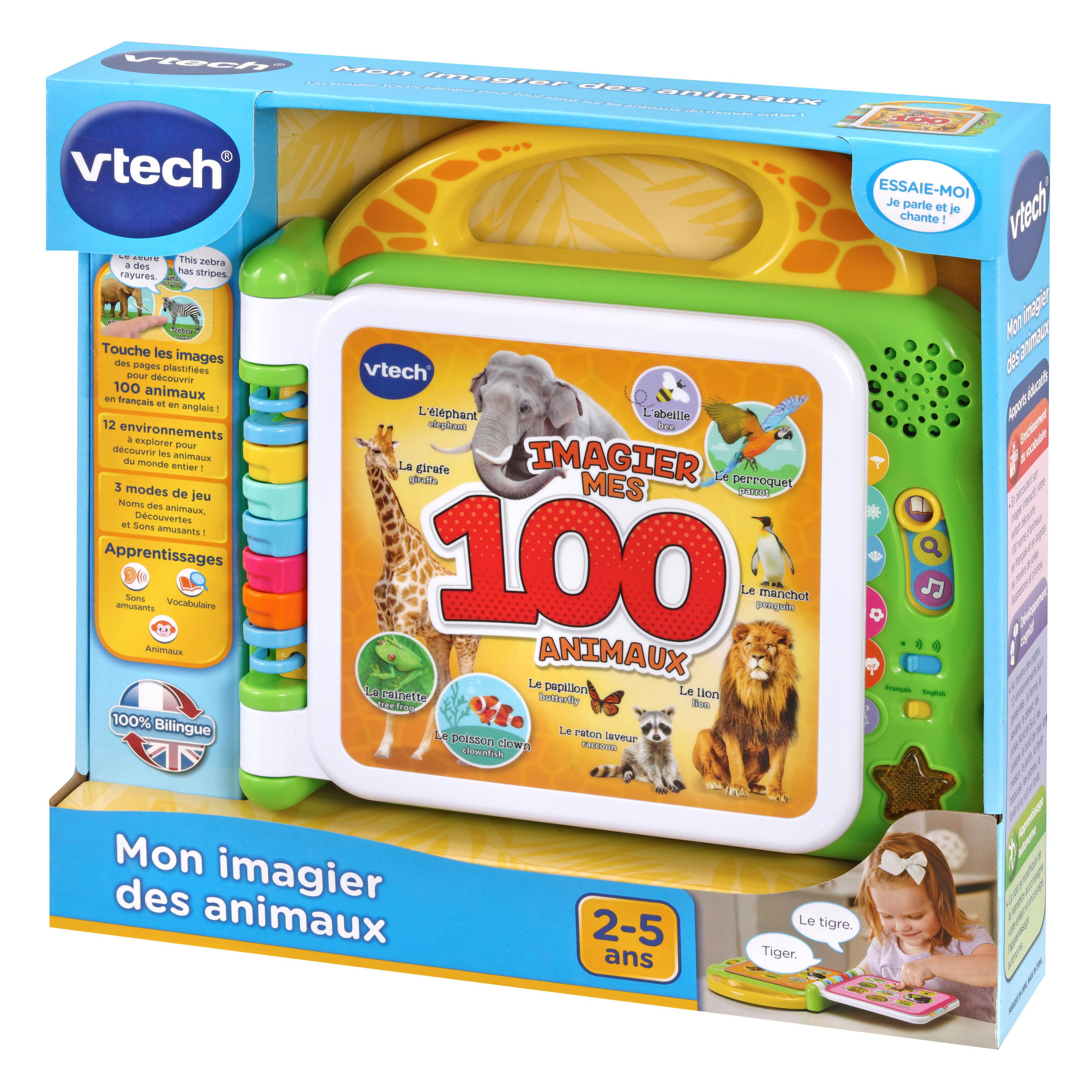 Voir la diapositive 6 : VTECH Mon imagier des Animaux Bilingues