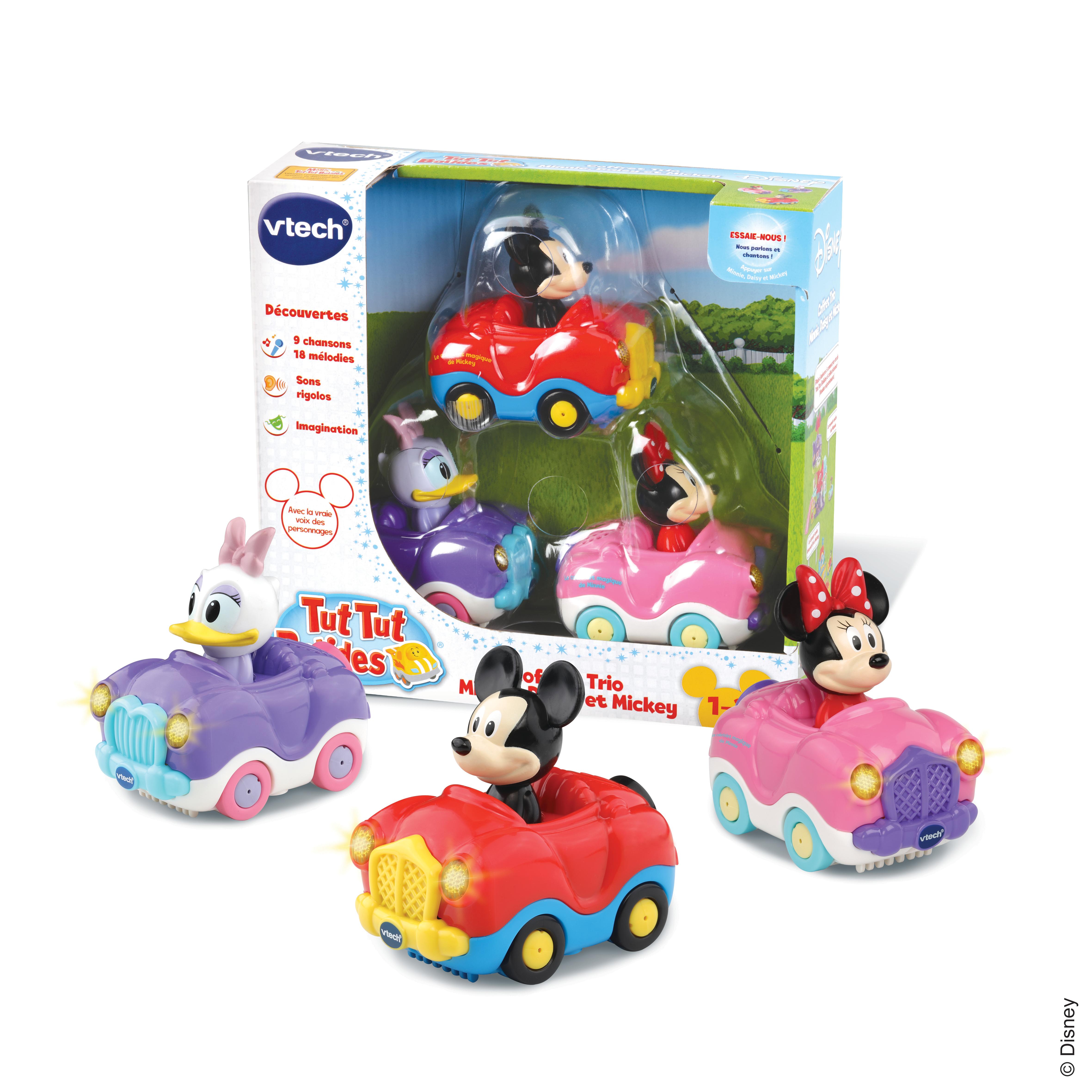 Voir la diapositive 2 : VTECH Coffret trio Minnie Mickey Daisy Cabriolet