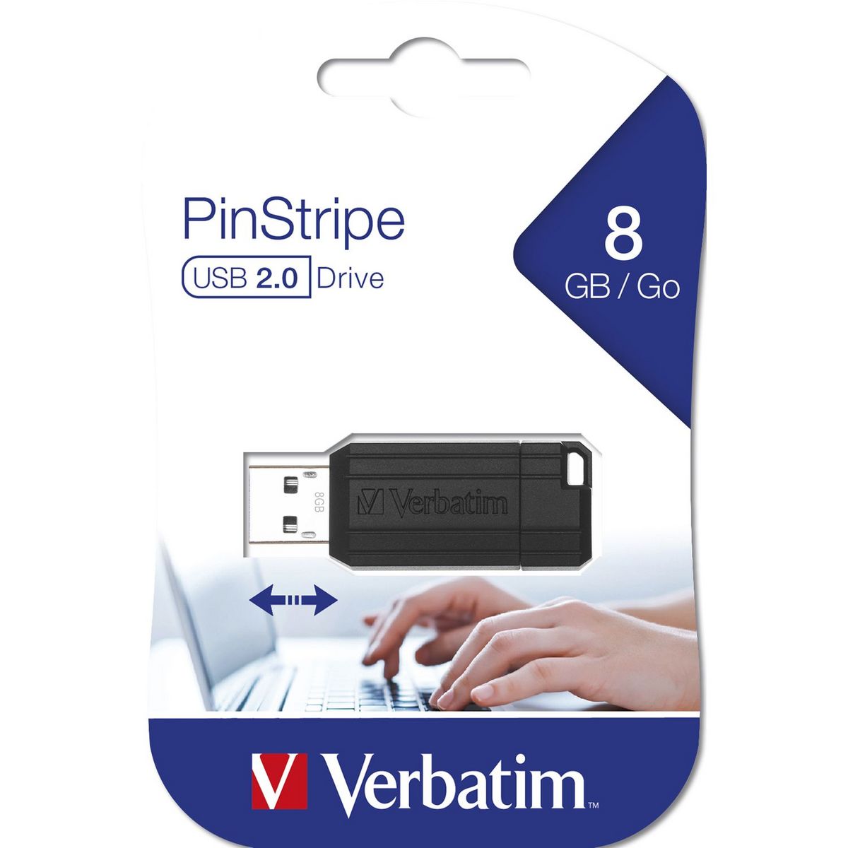 VERBATIM Clé USB 2.0 8 Go Noir Pinst