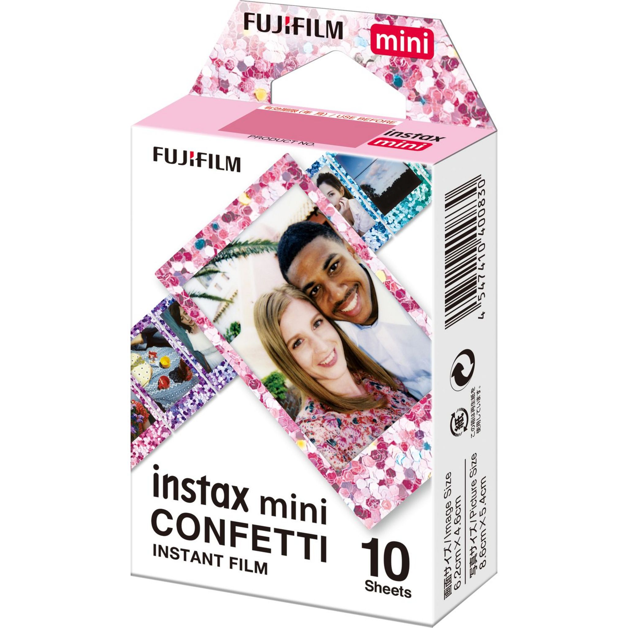 Voir la diapositive 3 : FUJIFILM Film Instax Mini 10 feuilles Confettis