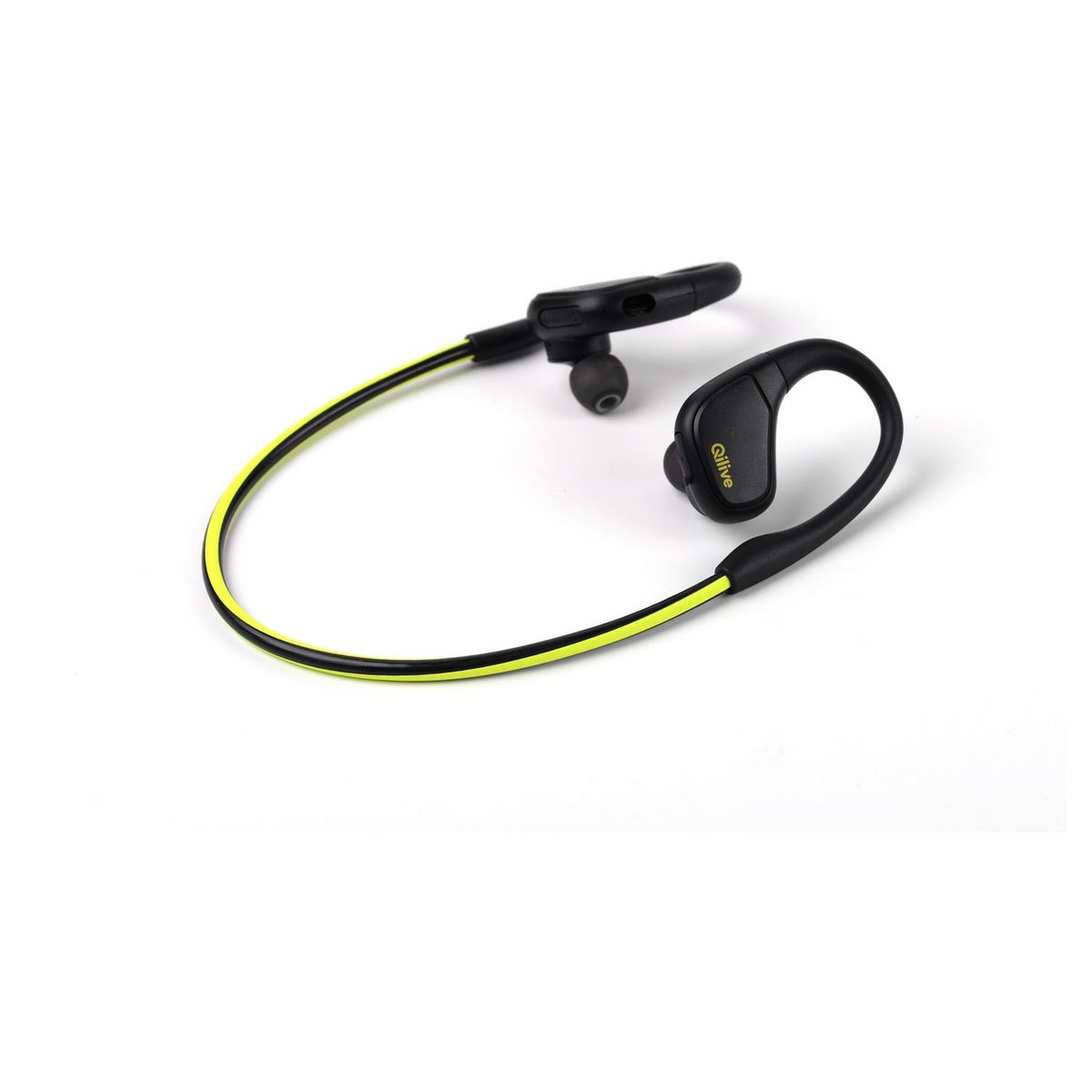 QILIVE Écouteurs sport Bluetooth - Noir/Jaune - 137388 Q.1713
