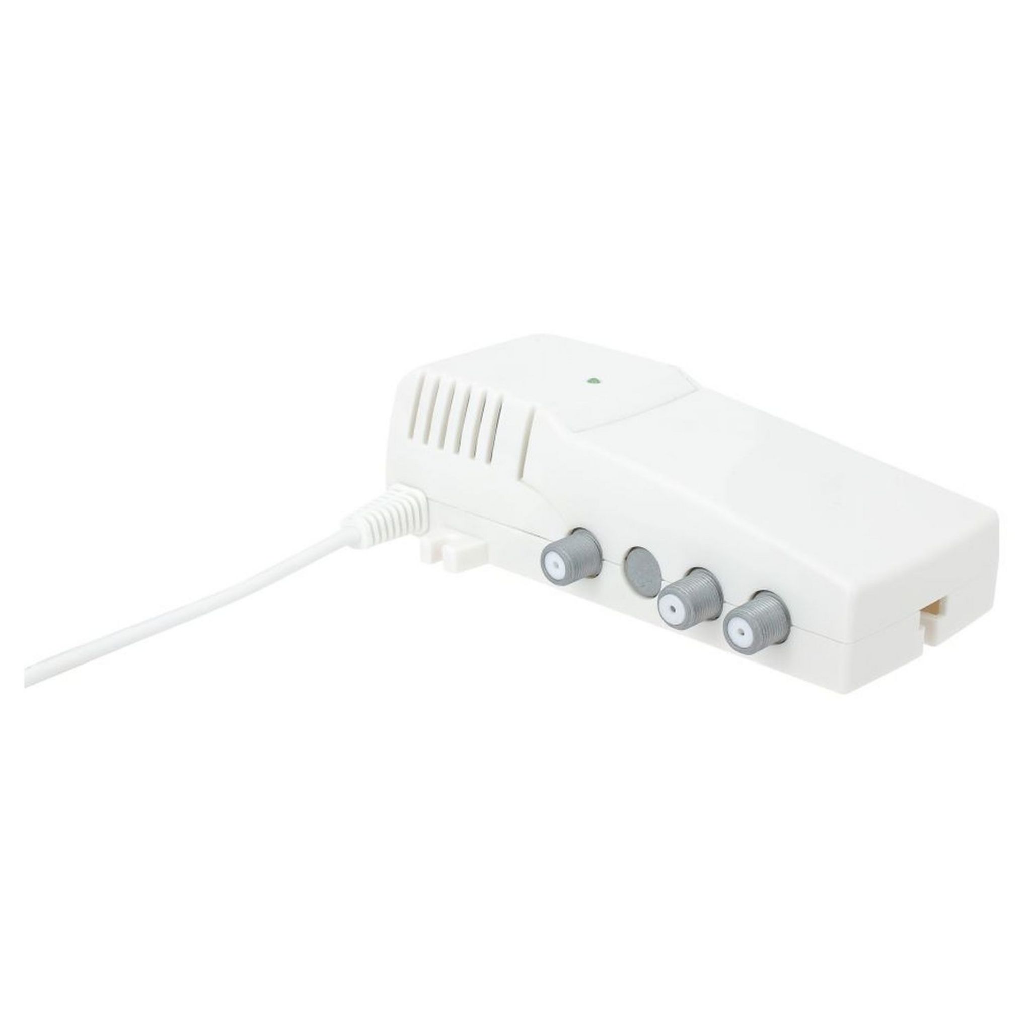 Voir la diapositive 2 : FUJIONKYO Amplificateur antenne TV intérieur - 1 entrée/2 sorties - 422012 - Blanc